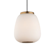 Soji 9" LED Pendant, Black & Gold Finish