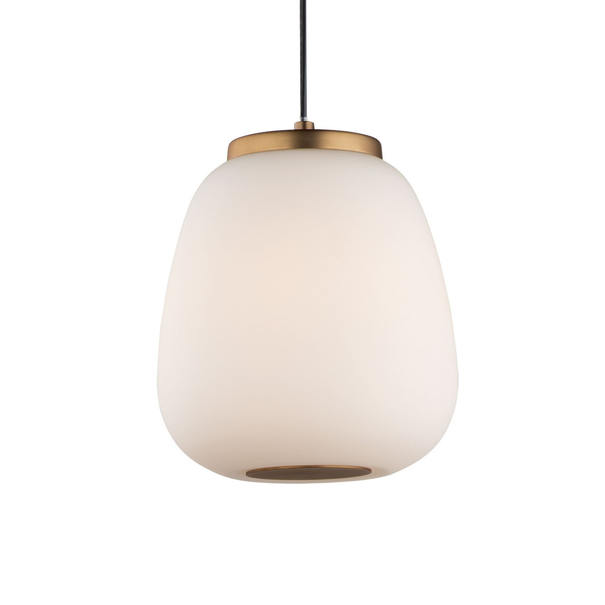 Soji 9" LED Pendant, Black & Gold Finish