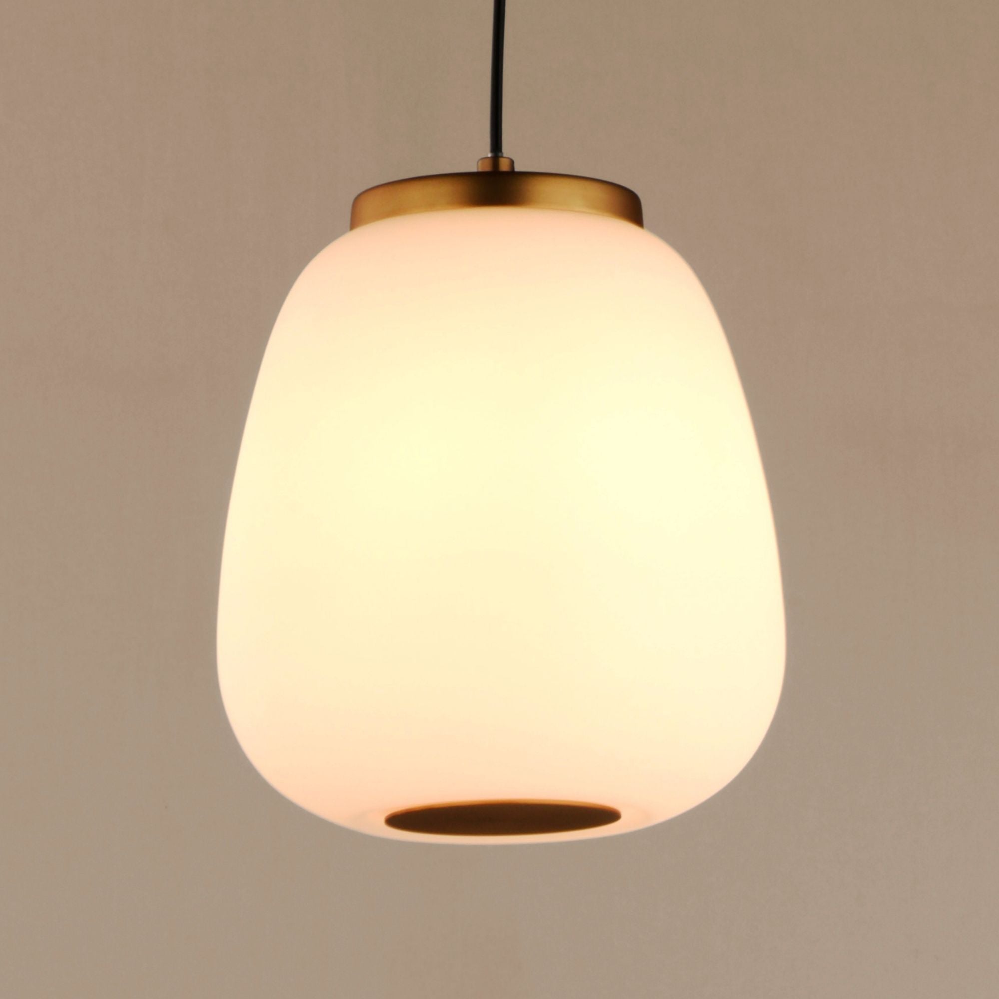 Soji 9" LED Pendant, Black & Gold Finish