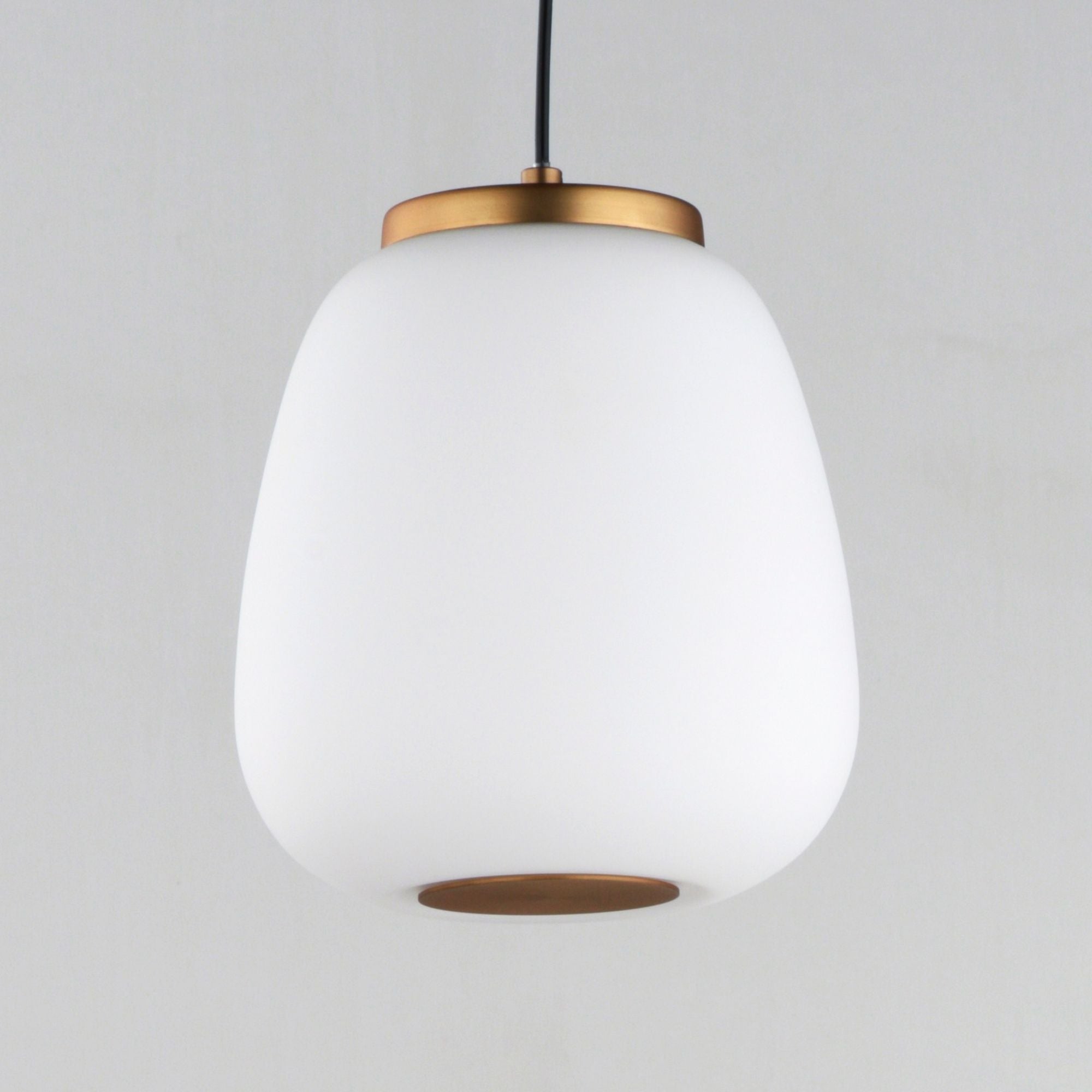 Soji 9" LED Pendant, Black & Gold Finish