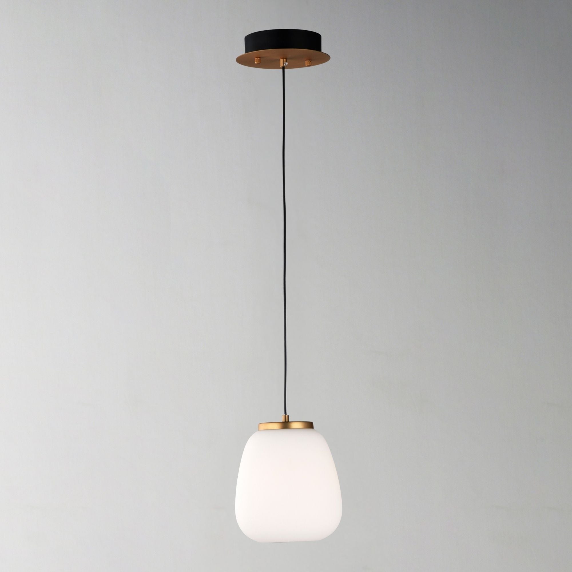 Soji 9" LED Pendant, Black & Gold Finish