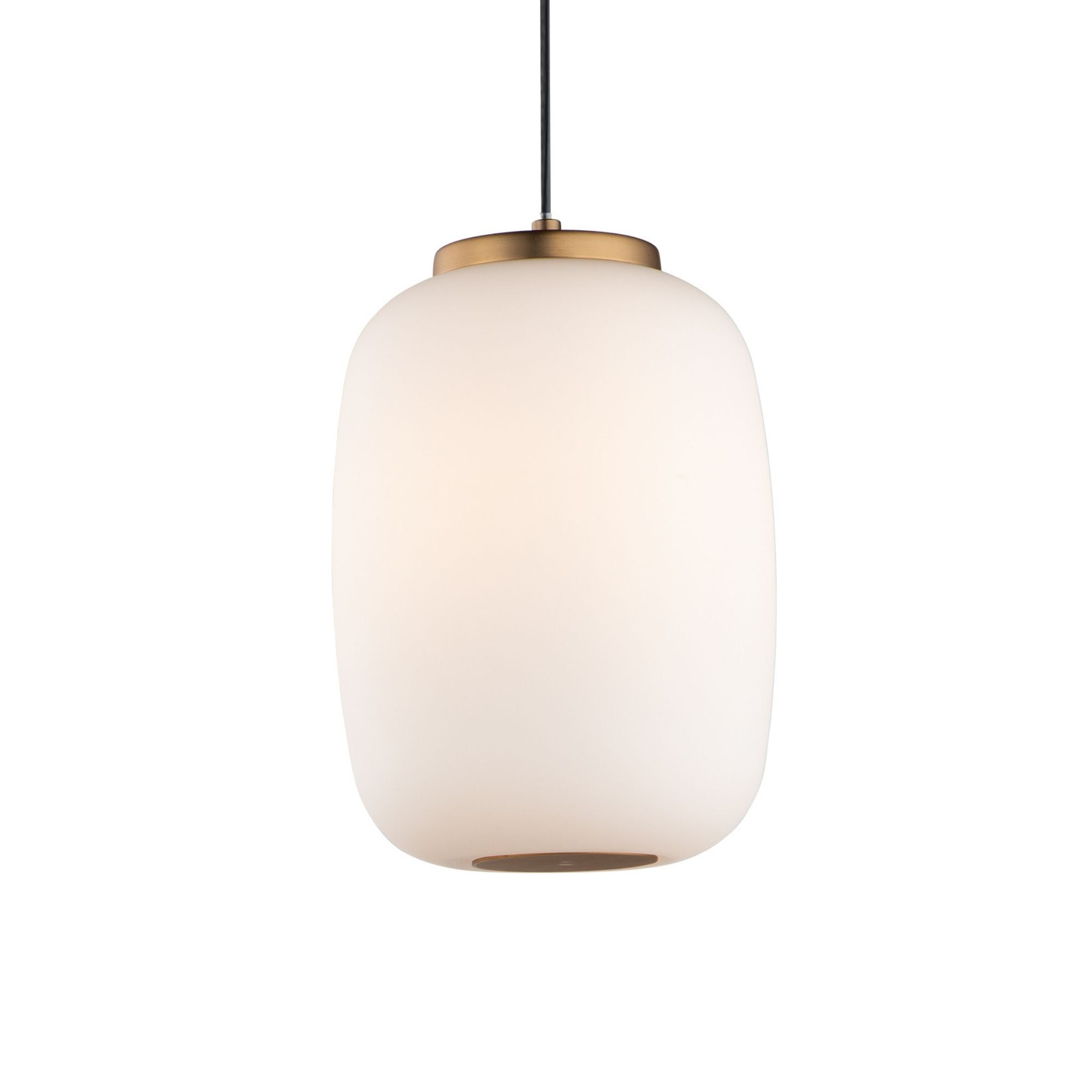Soji 11" LED Pendant, Black & Gold Finish