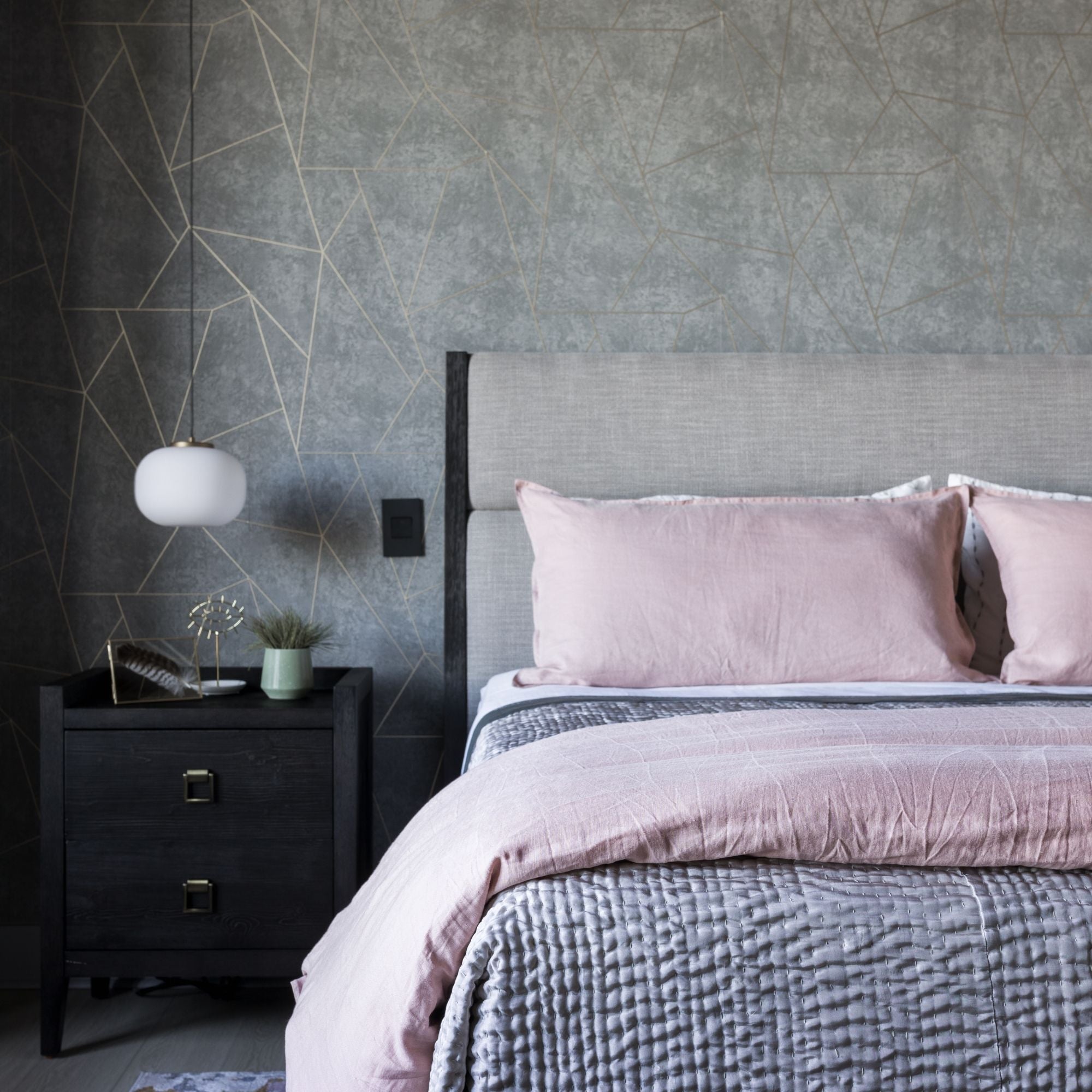 Soji 8" LED Pendant, Black & Gold Finish