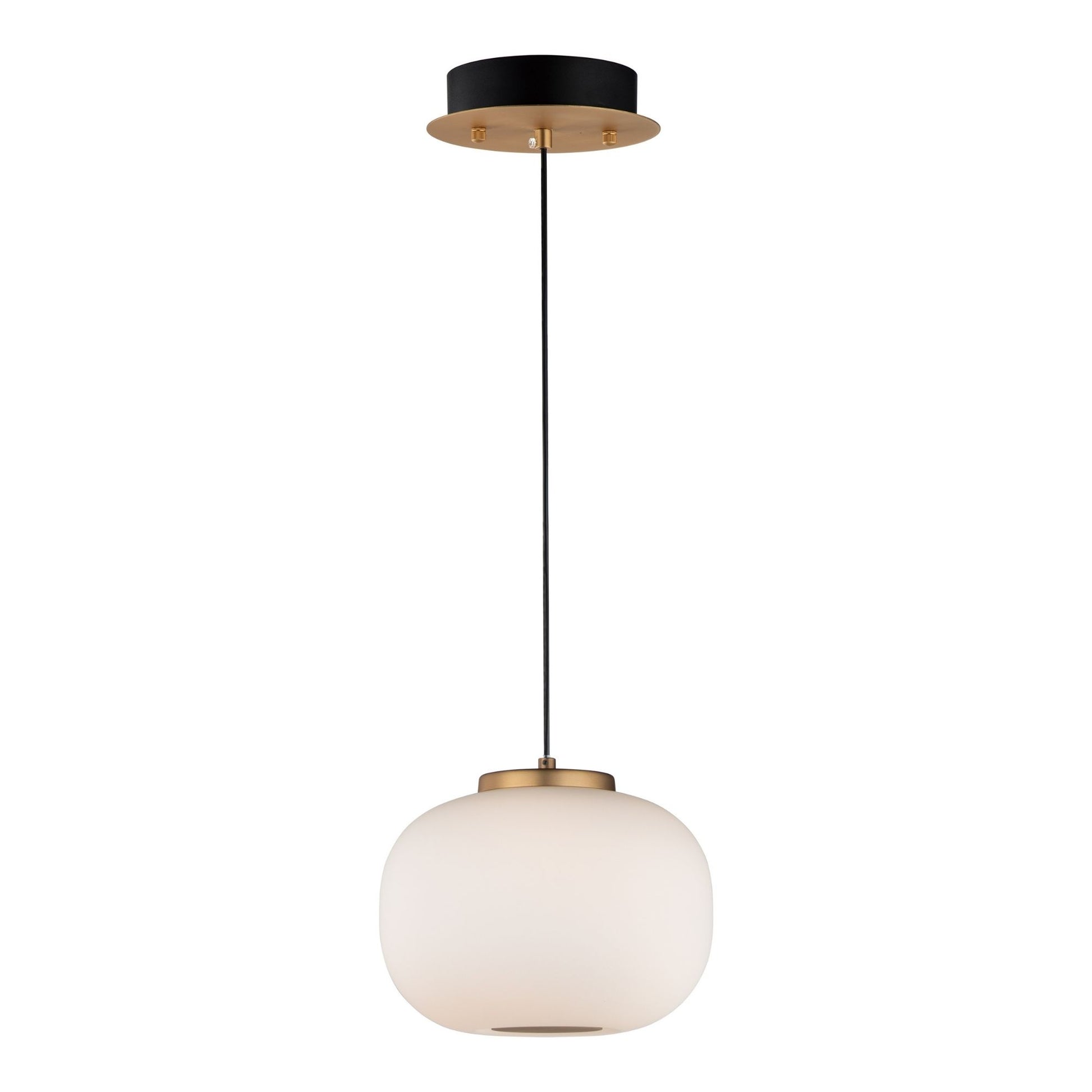 ET2 Lighting - Soji 8" LED Pendant, Black & Gold Finish | Bees Lighting
