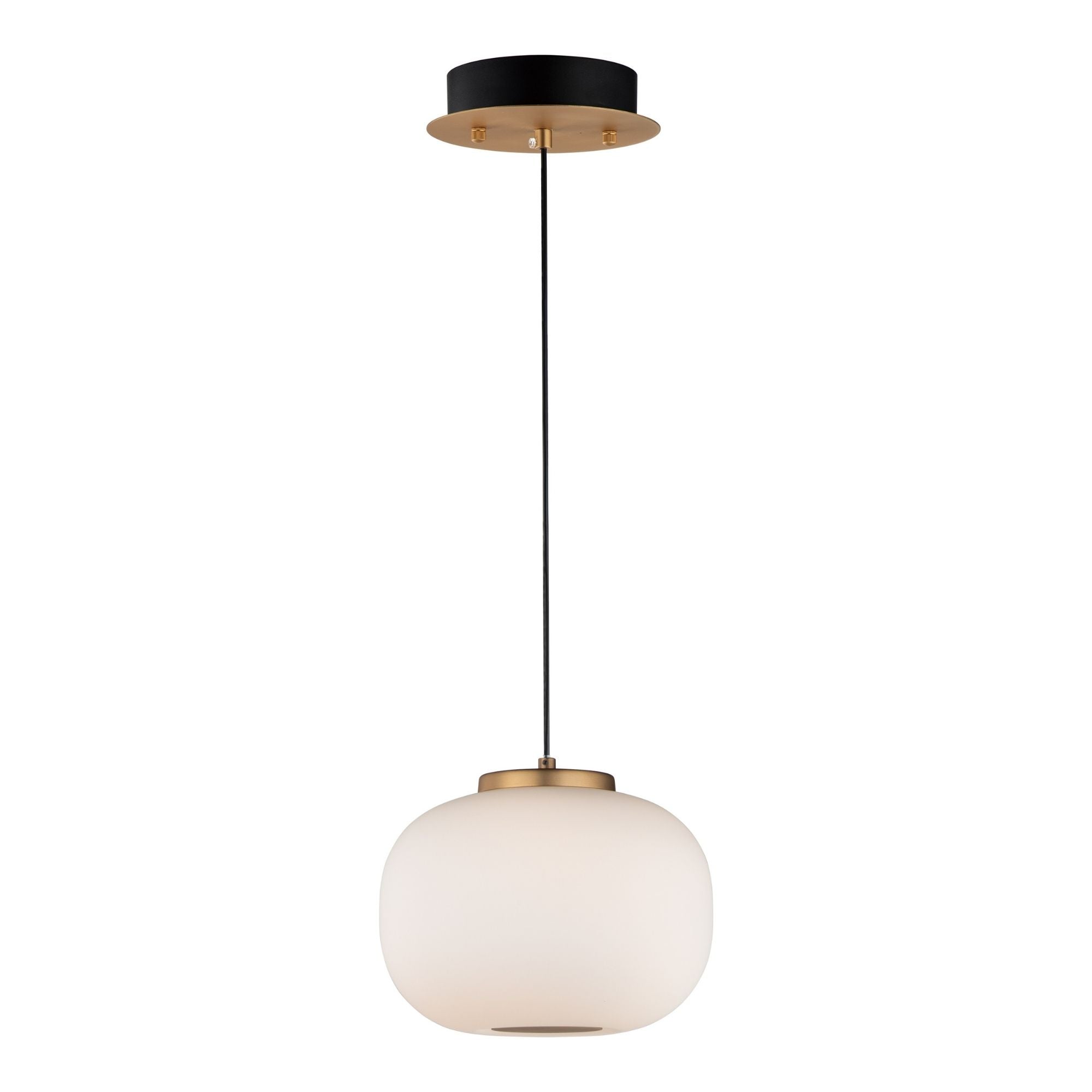 ET2 Lighting - Soji 8" LED Pendant, Black & Gold Finish | Bees Lighting