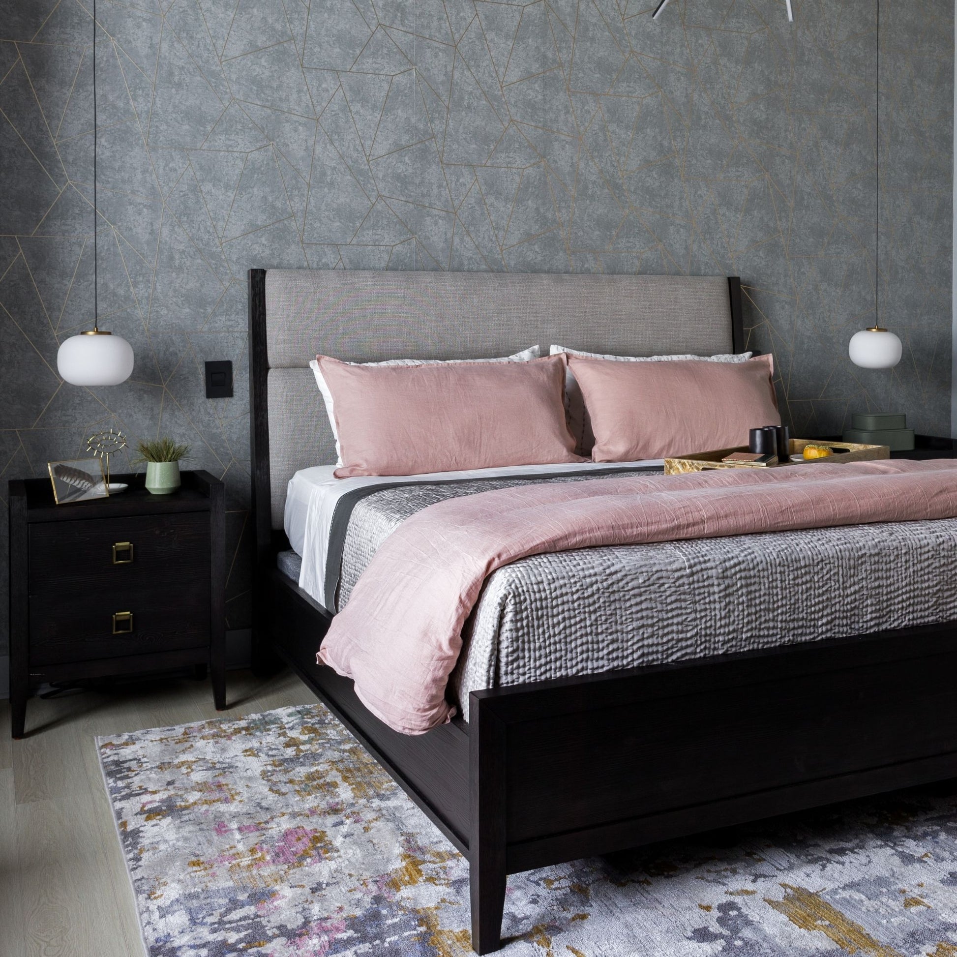 ET2 Lighting - Soji 8" LED Pendant, Black & Gold Finish | Bees Lighting