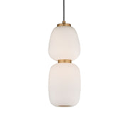 Soji 13" LED Pendant, Black & Gold Finish
