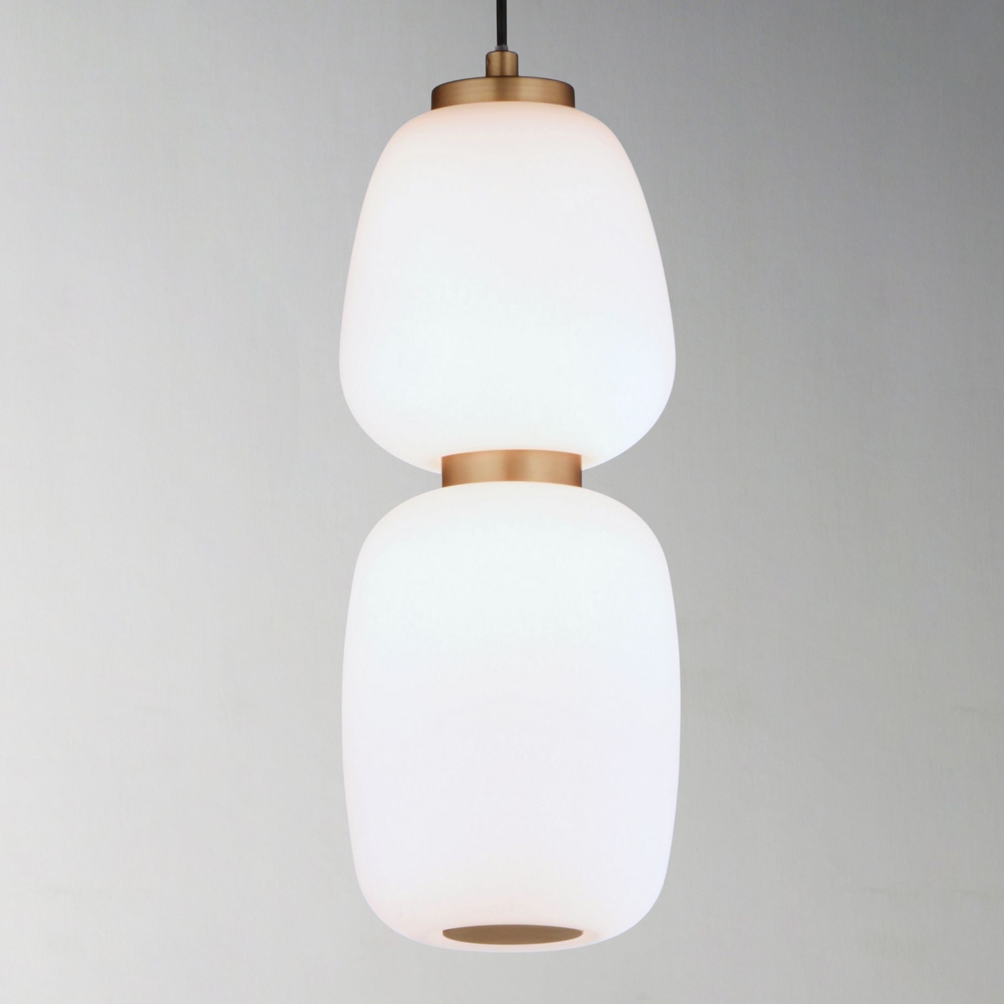 Soji 13" LED Pendant, Black & Gold Finish