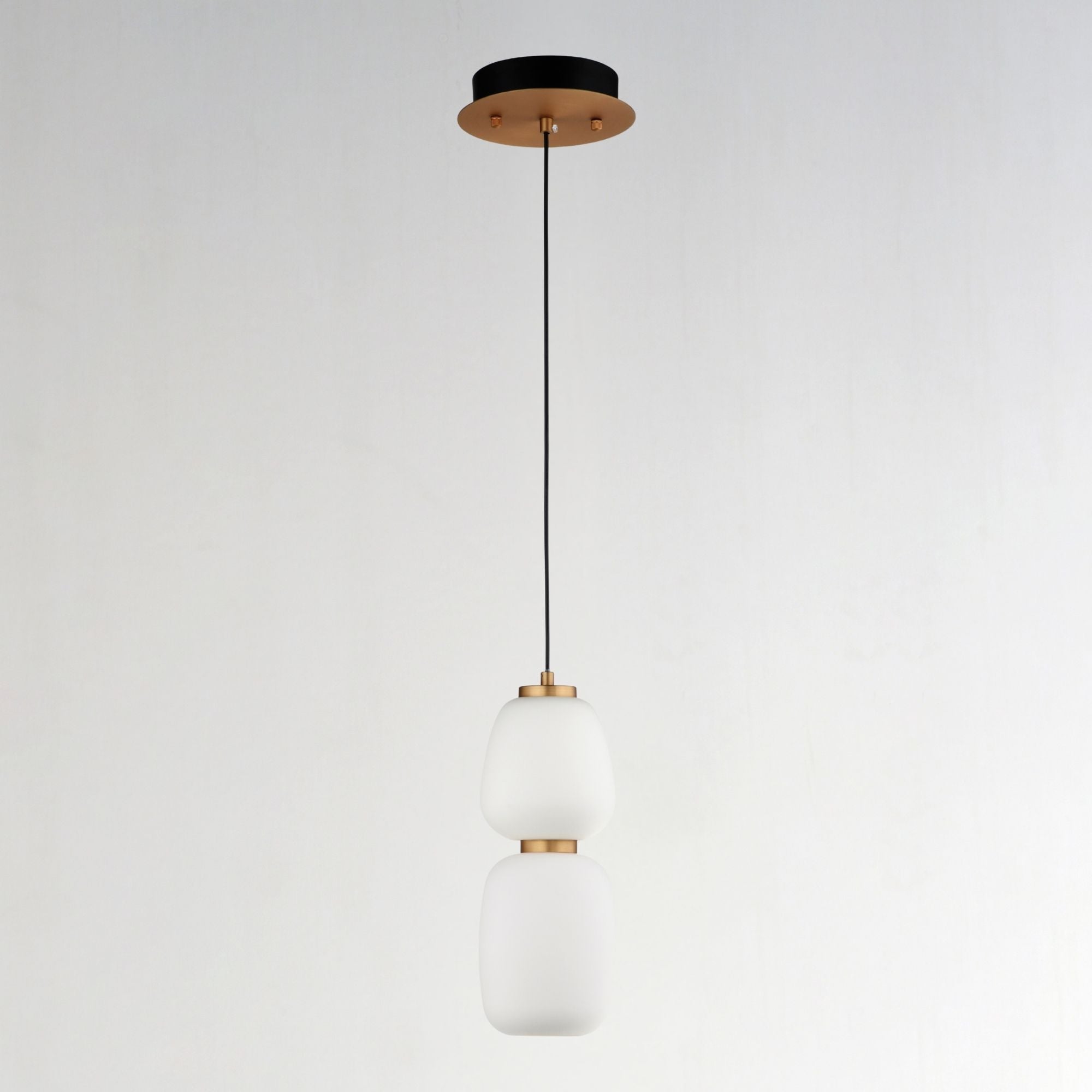 Soji 13" LED Pendant, Black & Gold Finish