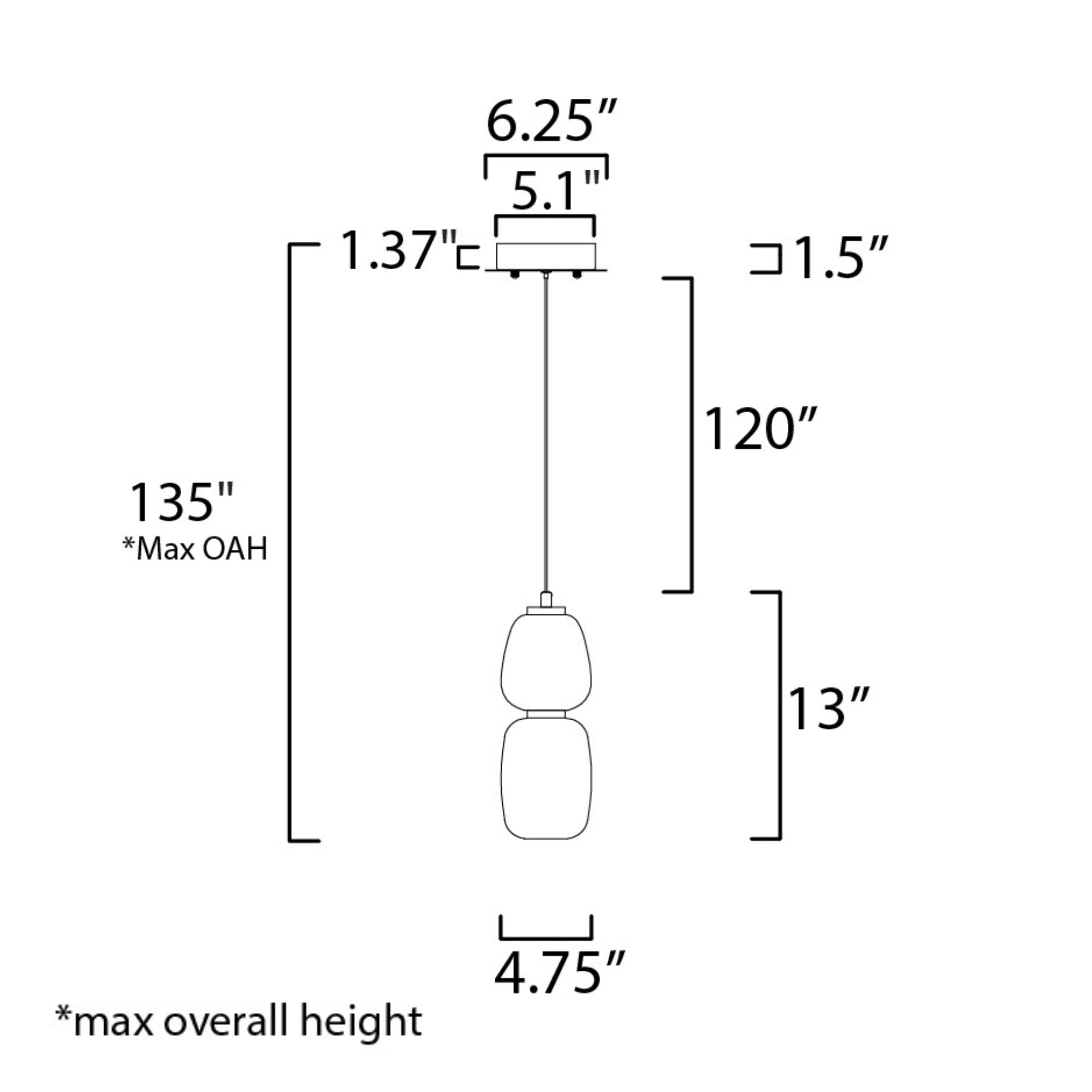 Soji 13" LED Pendant, Black & Gold Finish