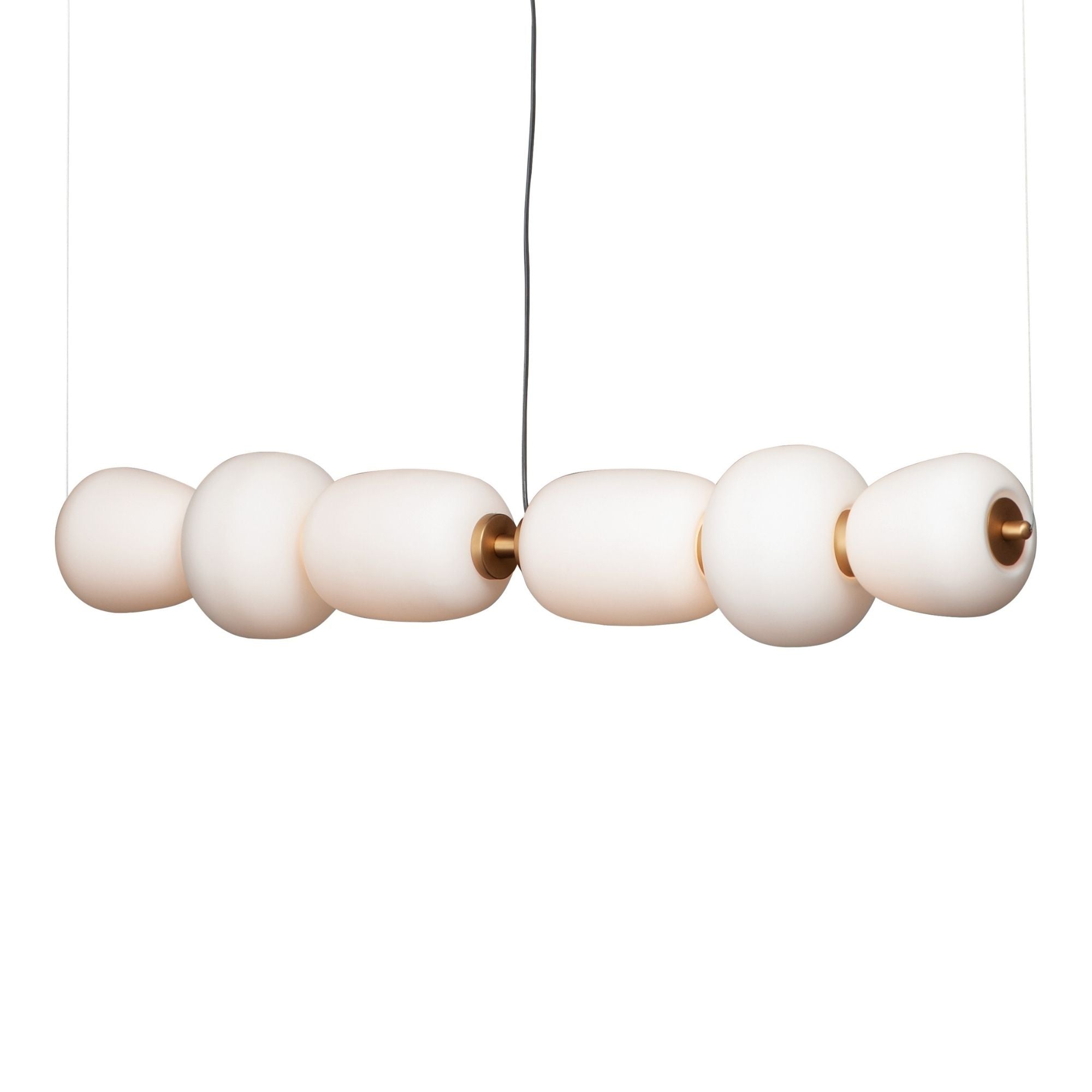 Soji 40" LED Linear Pendant, Black & Gold Finish