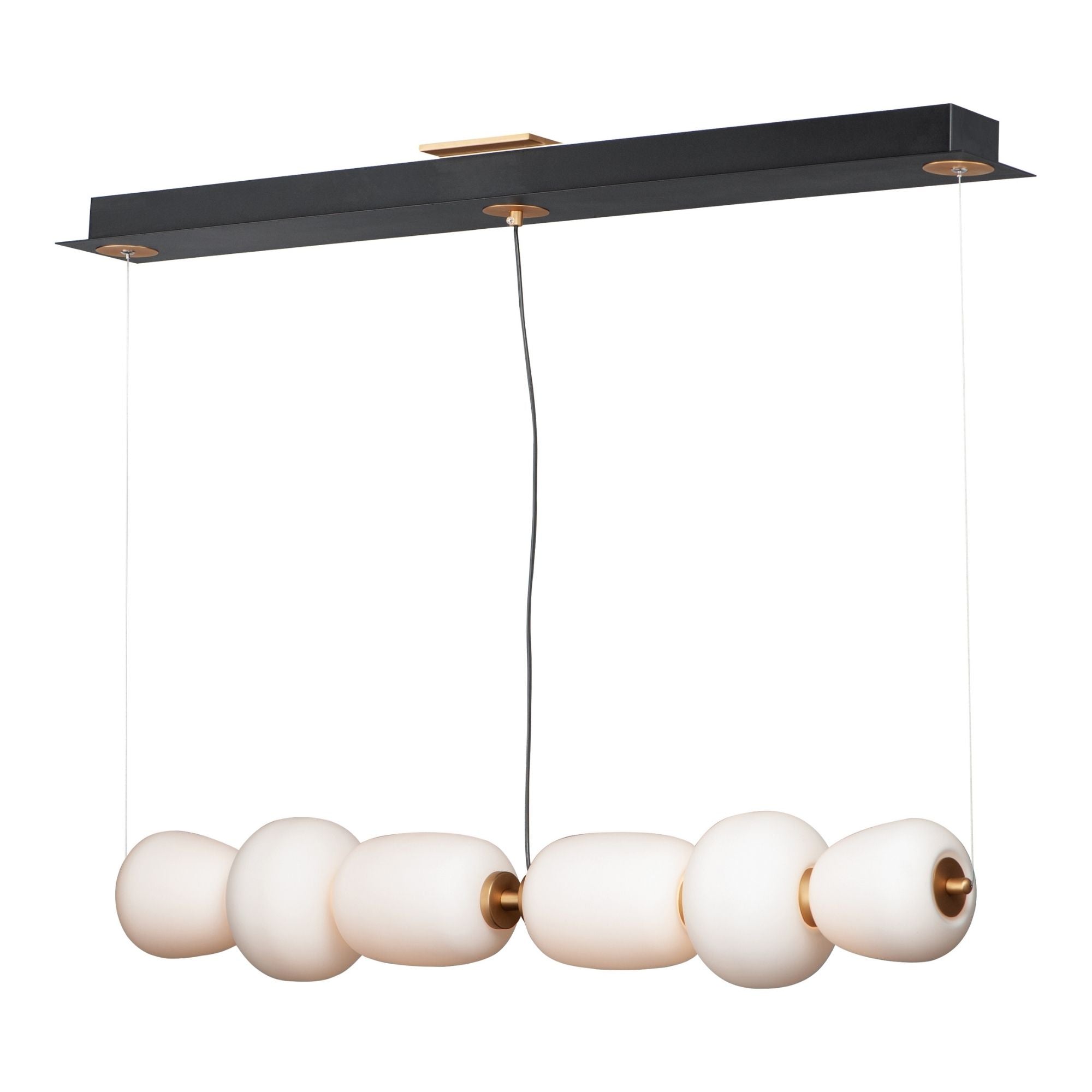 ET2 Lighting - Soji 40" LED Linear Pendant, Black & Gold Finish | Bees Lighting