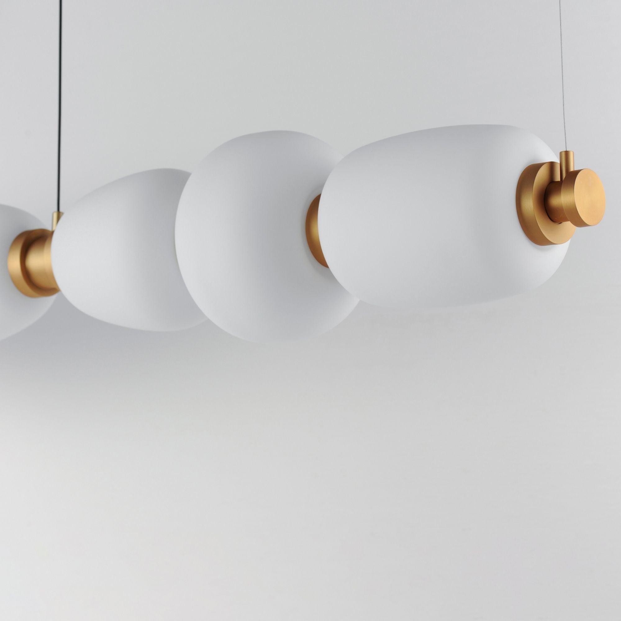 Soji 60" LED Linear Pendant, Black & Gold Finish