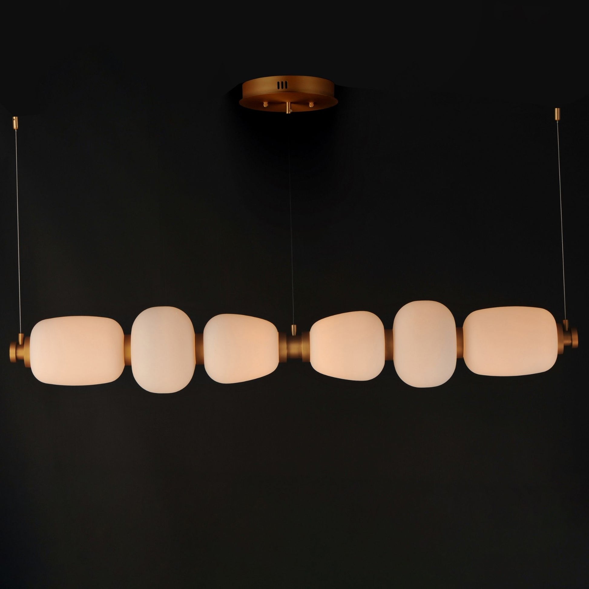 ET2 Lighting - Soji 60" LED Linear Pendant, Black & Gold Finish | Bees Lighting
