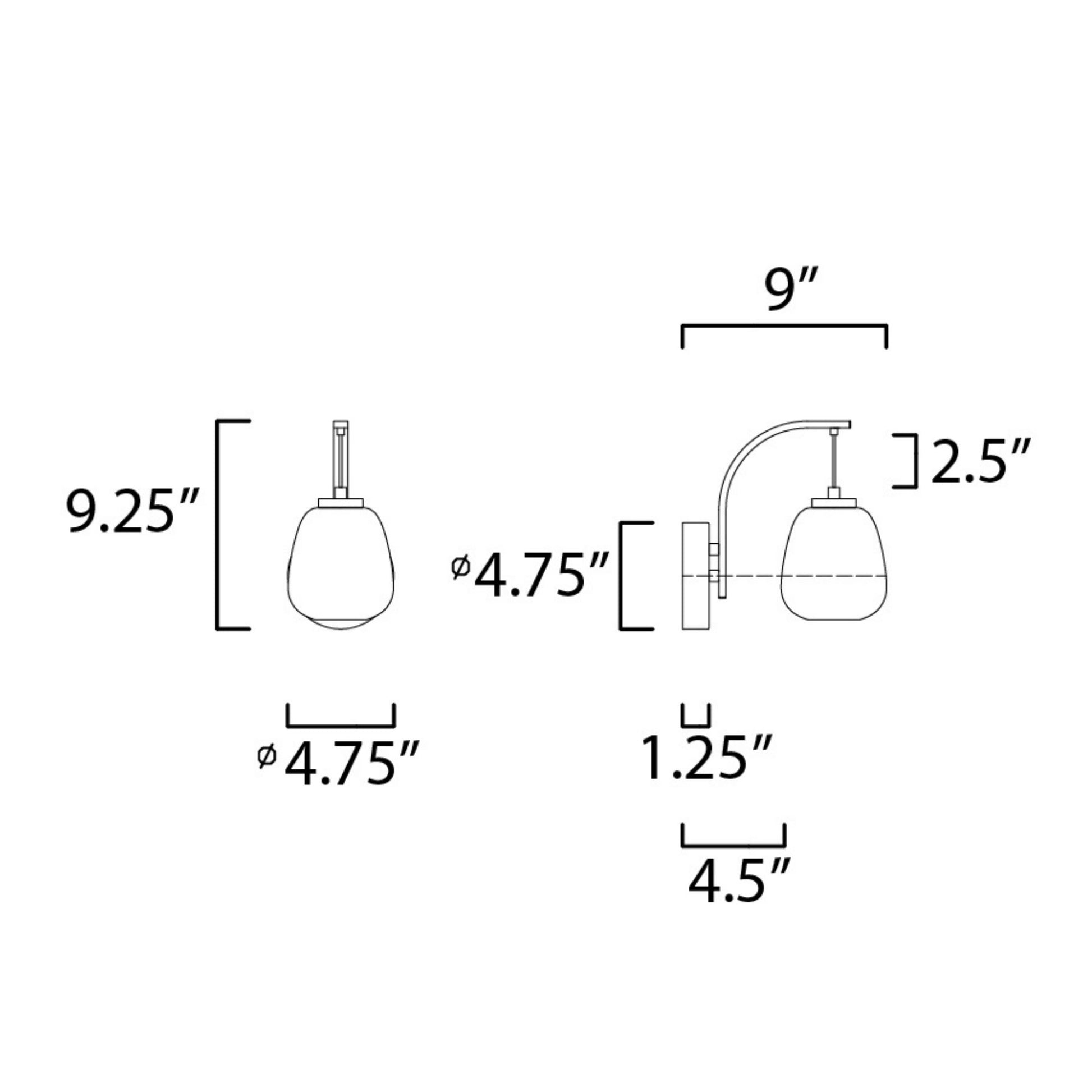 ET2 Lighting - Soji 9" LED Wall Sconce, Black & Gold Finish | Bees Lighting