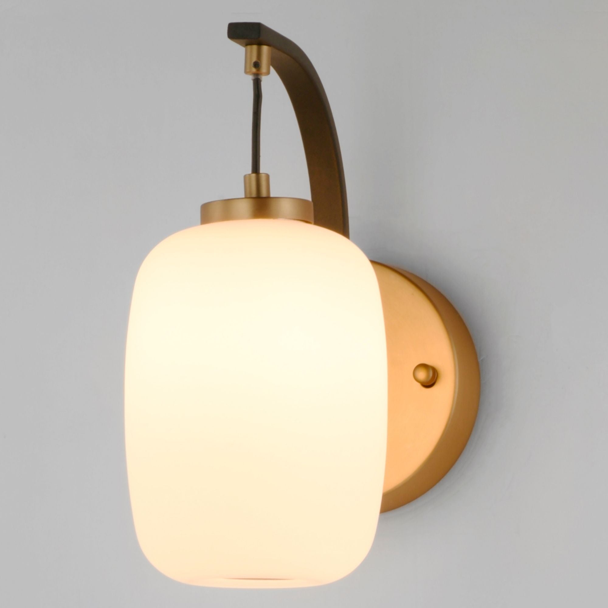 Soji 10" Jar LED Wall Sconce, Black & Gold Finish