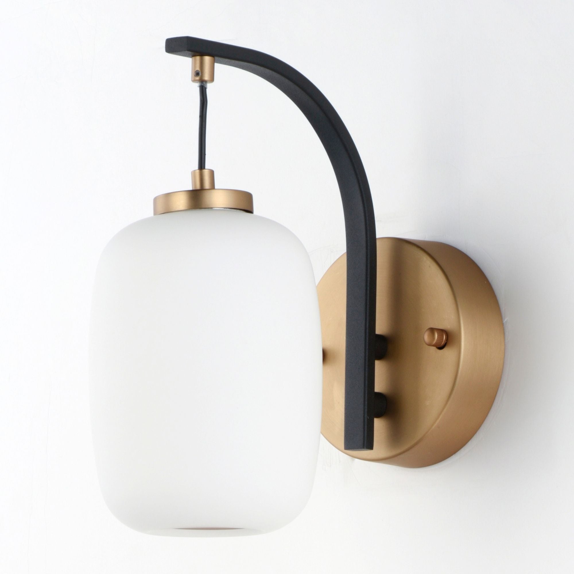 Soji 10" Jar LED Wall Sconce, Black & Gold Finish