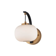 ET2 Lighting - Soji 10" Drum LED Wall Sconce, Black & Gold Finish | Bees Lighting