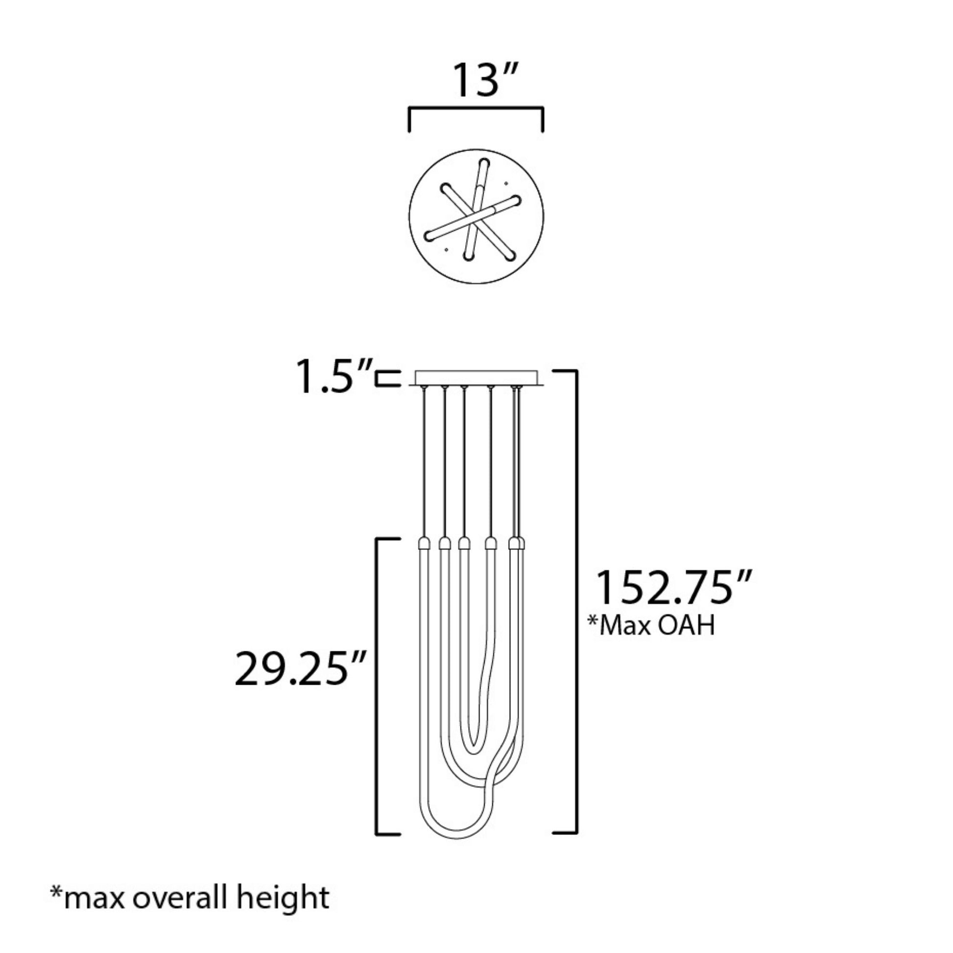 ET2 Lighting - Soleil 13" 3-Light LED Pendant, Polished Chrome Finish | Bees Lighting