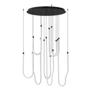ET2 Lighting - Soleil 36" 8-Light LED Pendant, Black Finish | Bees Lighting