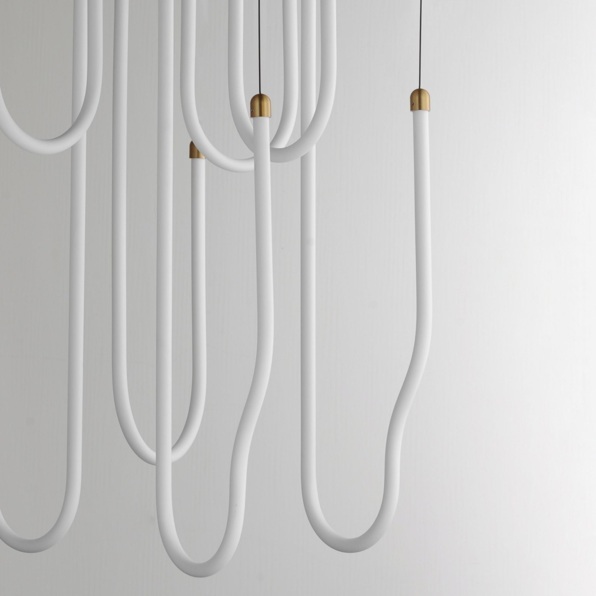 Soleil 36" 8-Light LED Pendant, Natural Aged Brass Finish