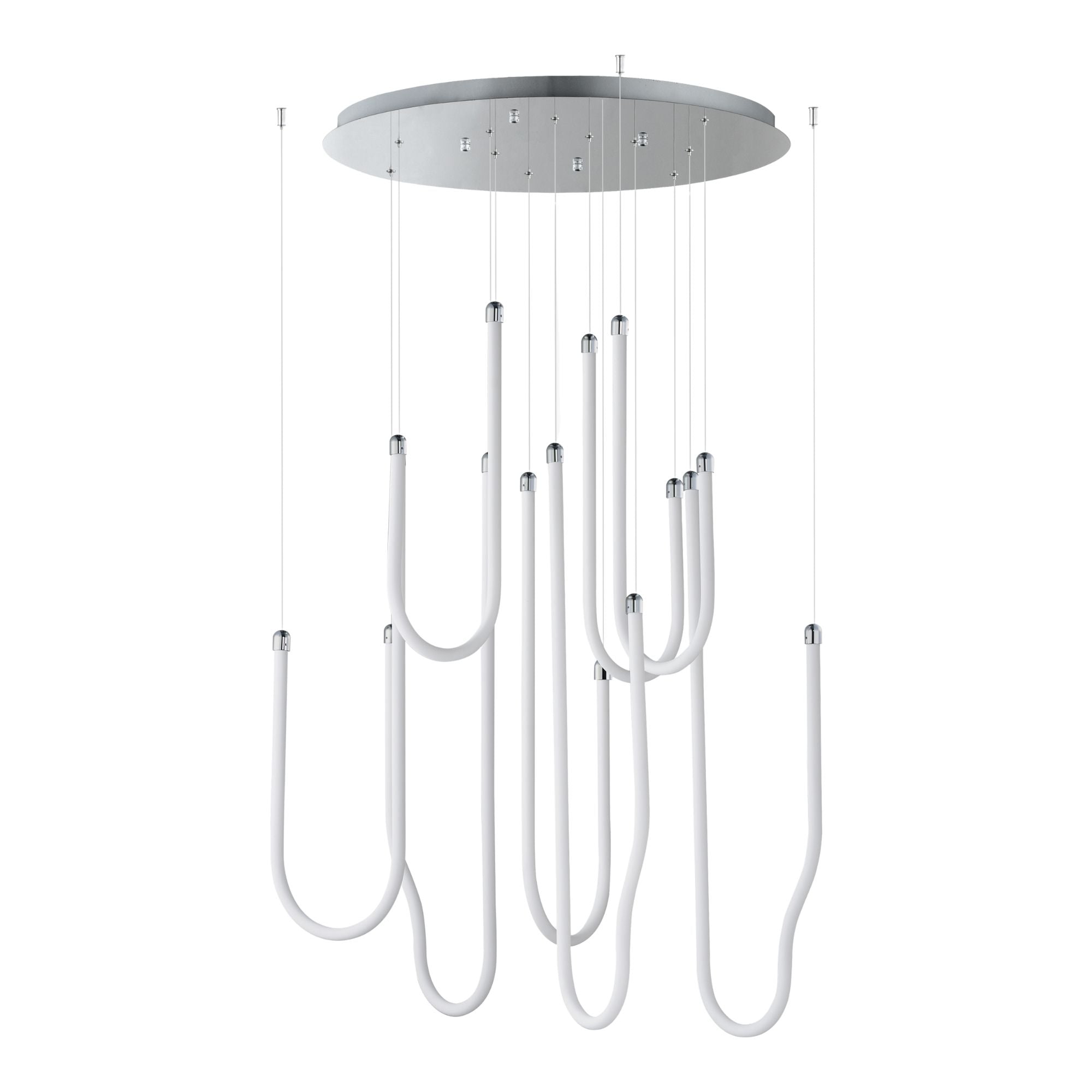 Soleil 36" 8-Light LED Pendant, Polished Chrome Finish