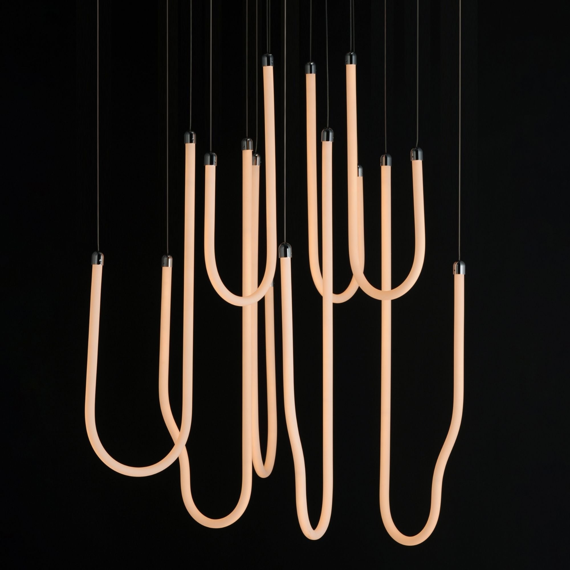 Soleil 36" 8-Light LED Pendant, Polished Chrome Finish