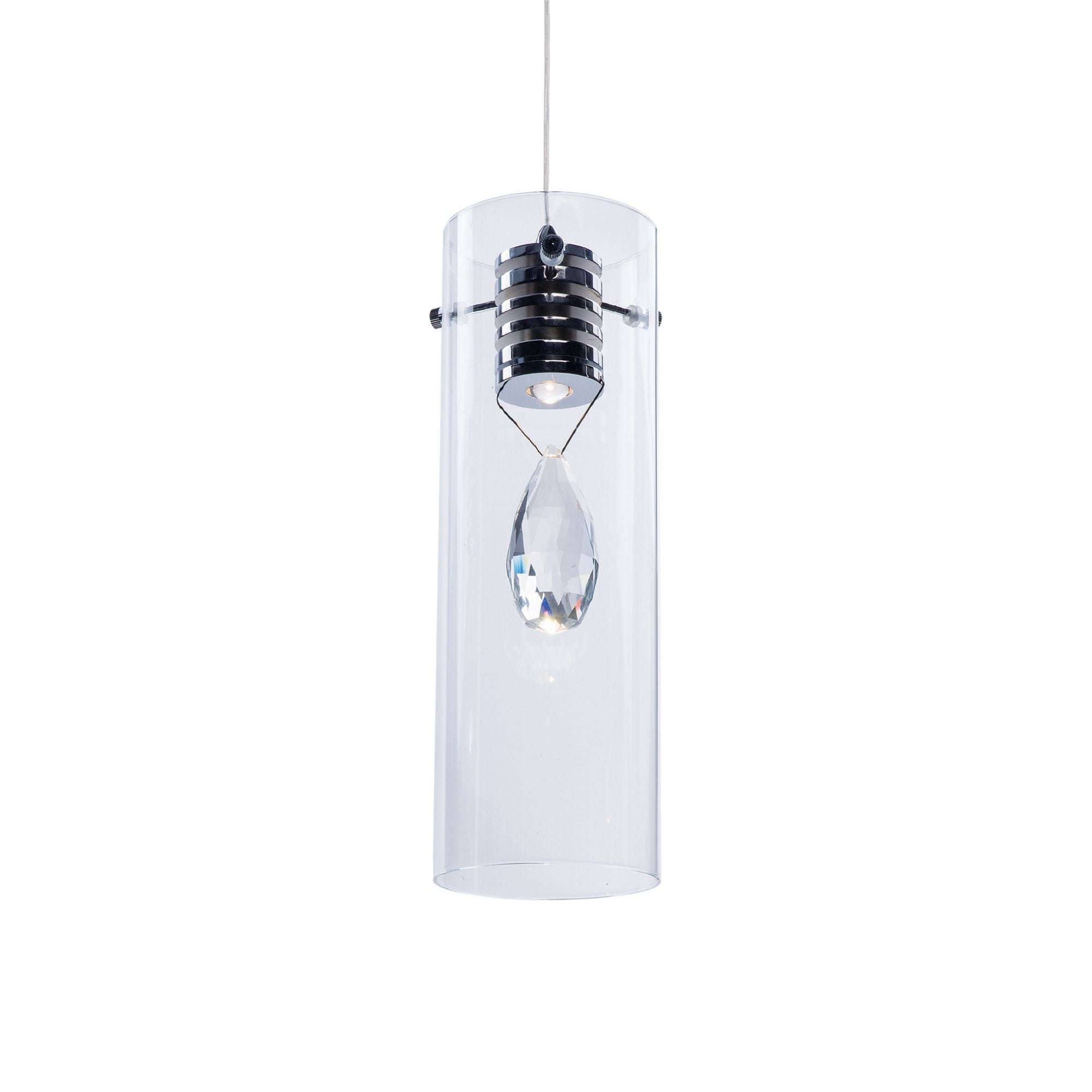 Solitaire 4" LED Mini Pendant, Polished Chrome Finish