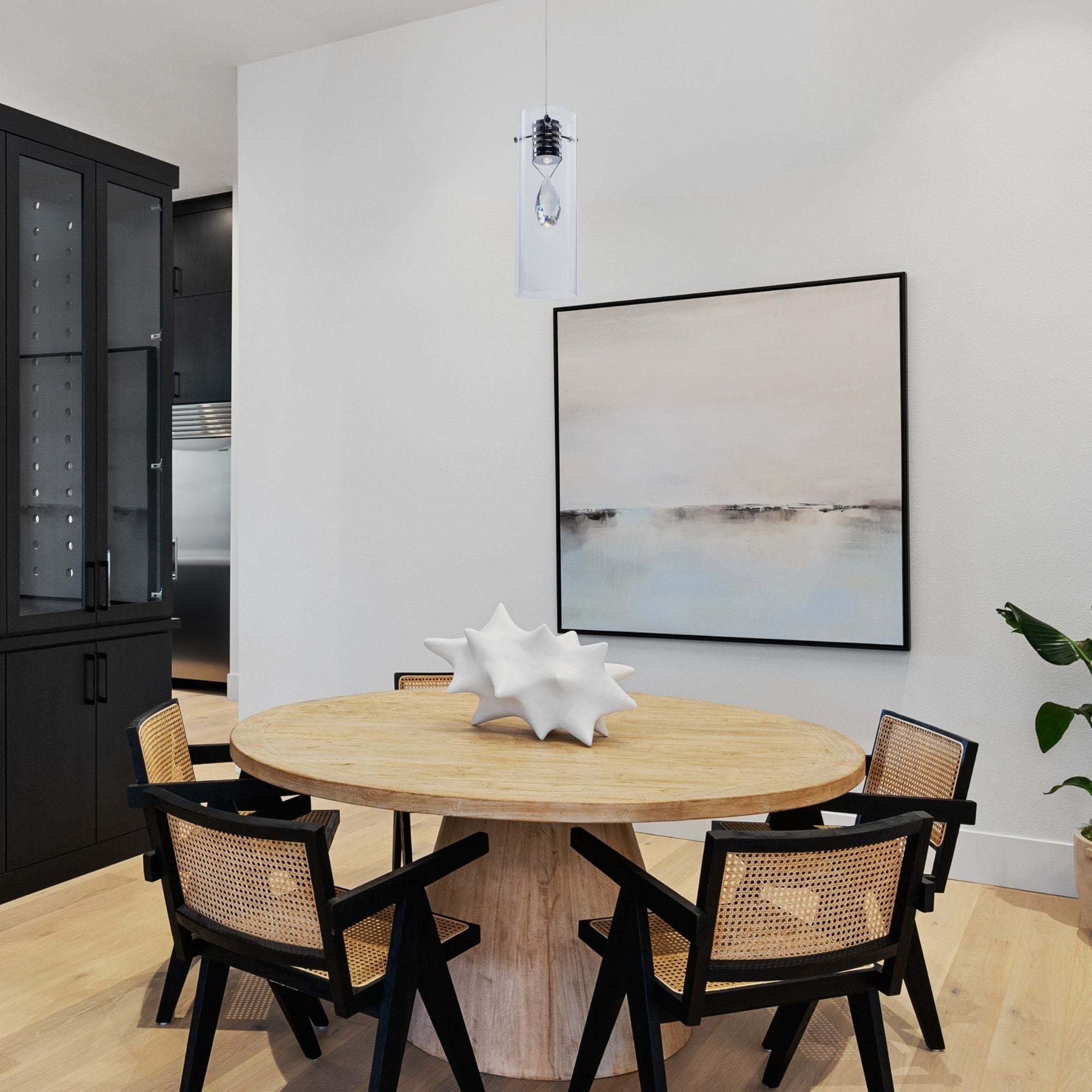 Solitaire 4" LED Mini Pendant, Polished Chrome Finish