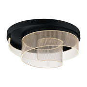 Sonata 20" LED Flush Mount, 1100 Lumens, Black Finish