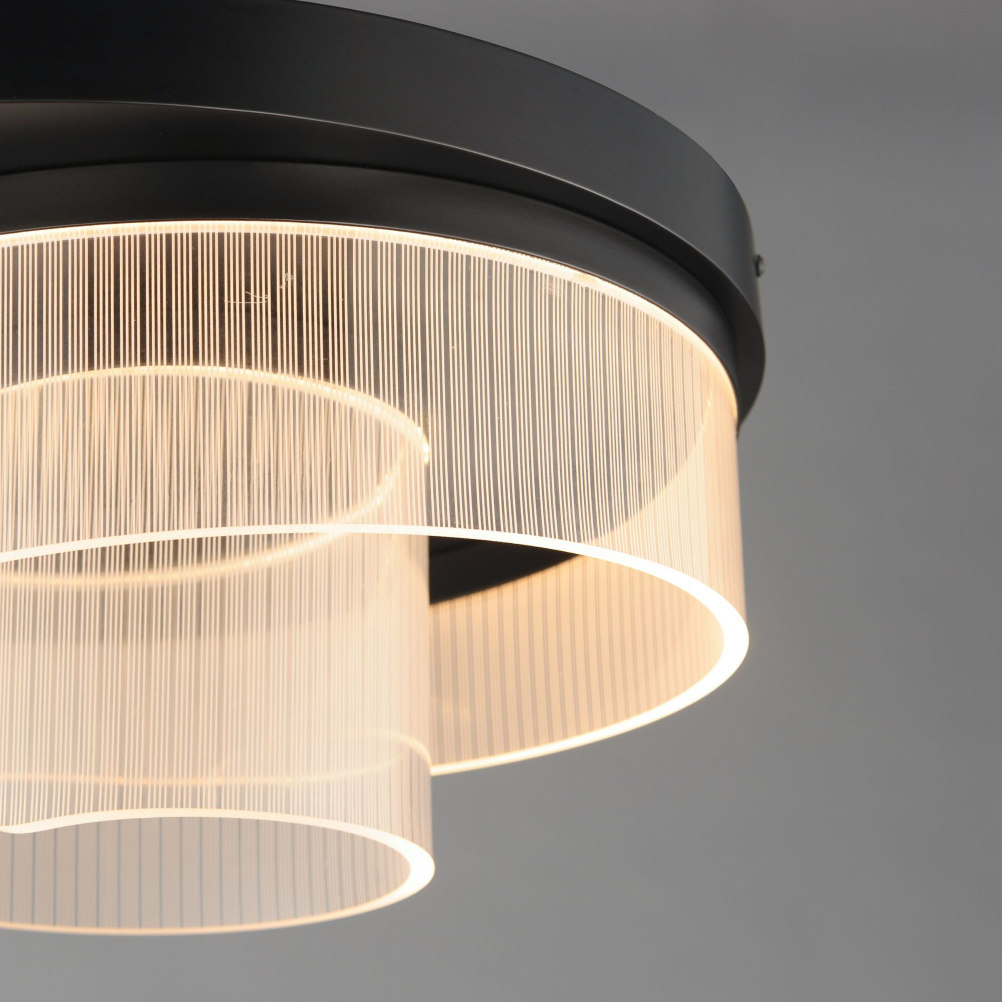 Sonata 20" LED Flush Mount, 1100 Lumens, Black Finish