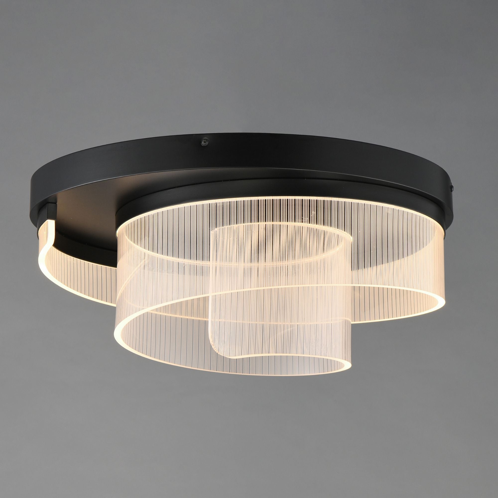Sonata 20" LED Flush Mount, 1100 Lumens, Black Finish