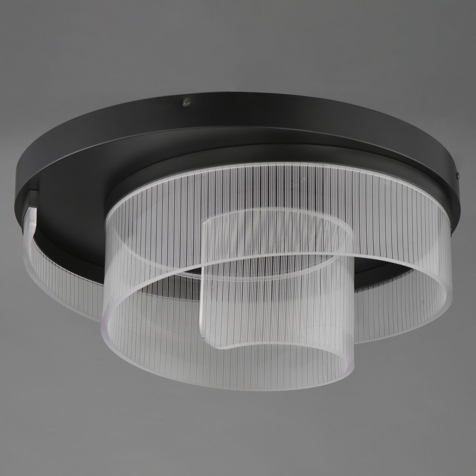 Sonata 20" LED Flush Mount, 1100 Lumens, Black Finish
