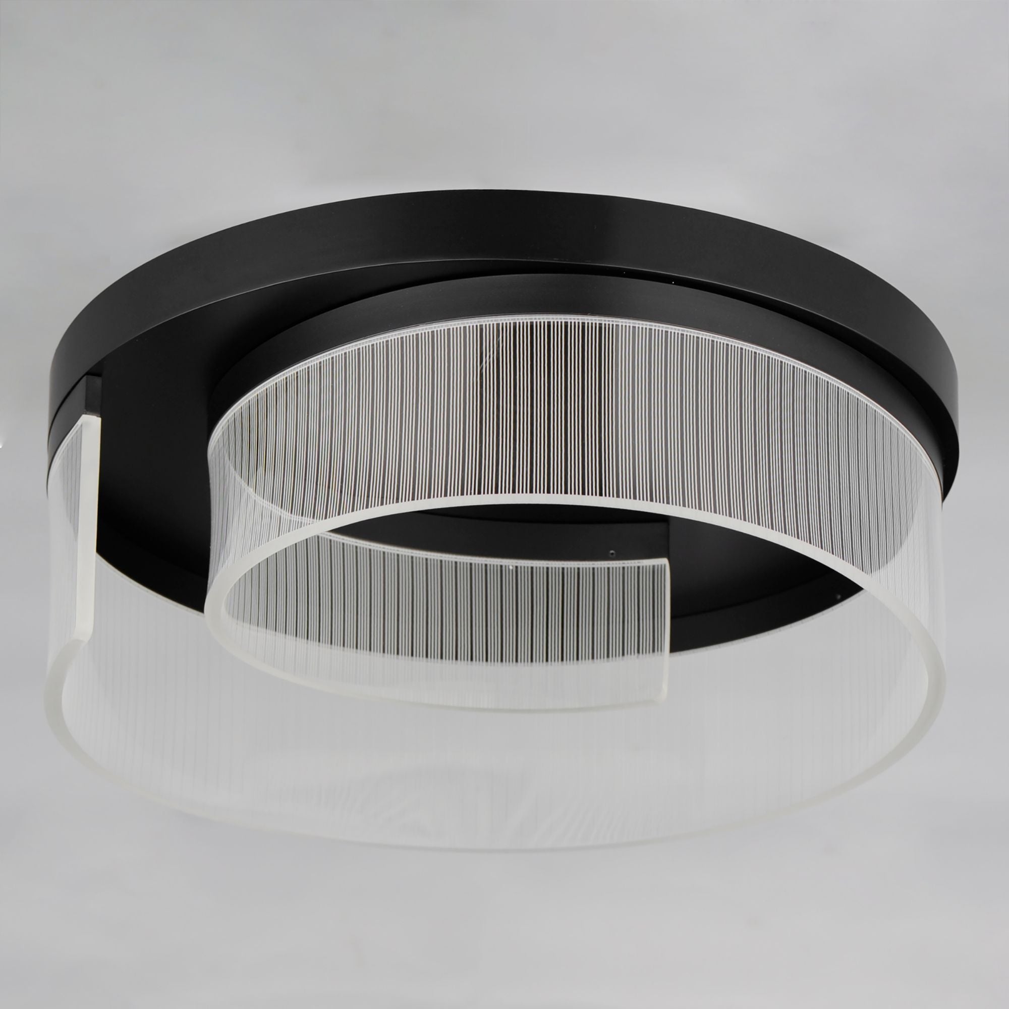 Sonata 20" LED Flush Mount, 1300 Lumens, Black Finish