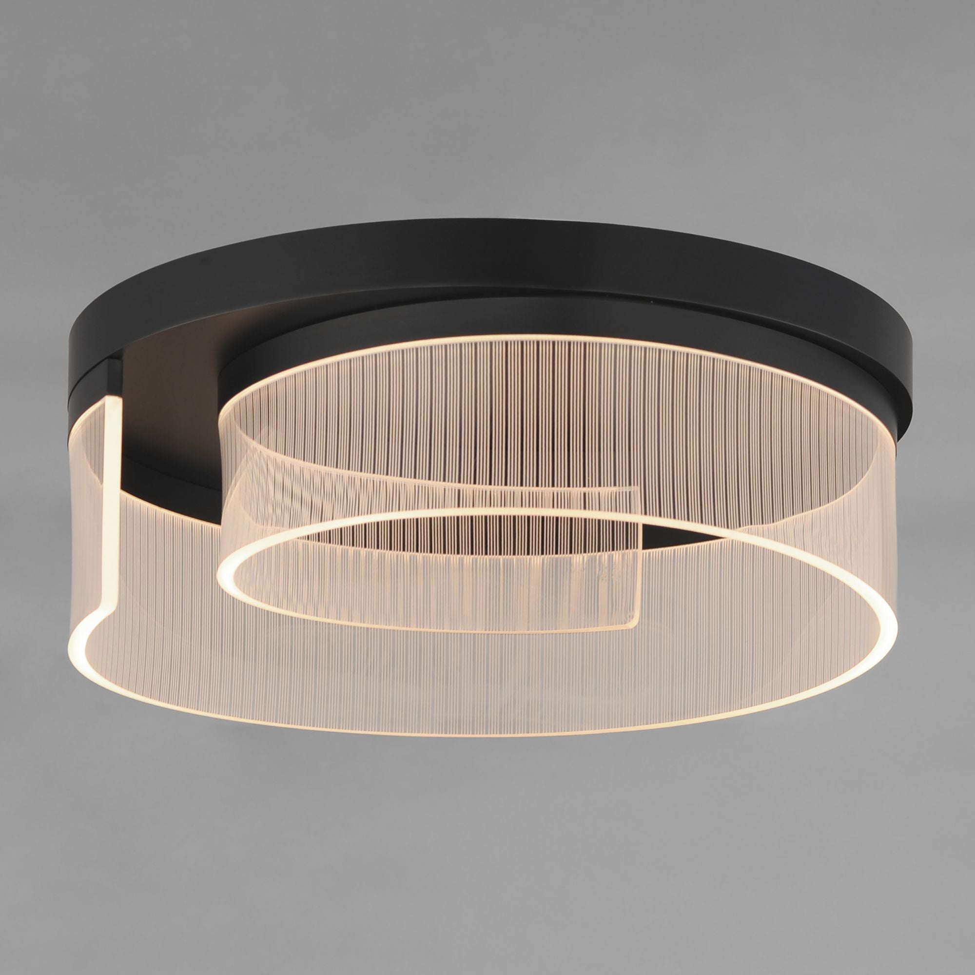 Sonata 20" LED Flush Mount, 1300 Lumens, Black Finish