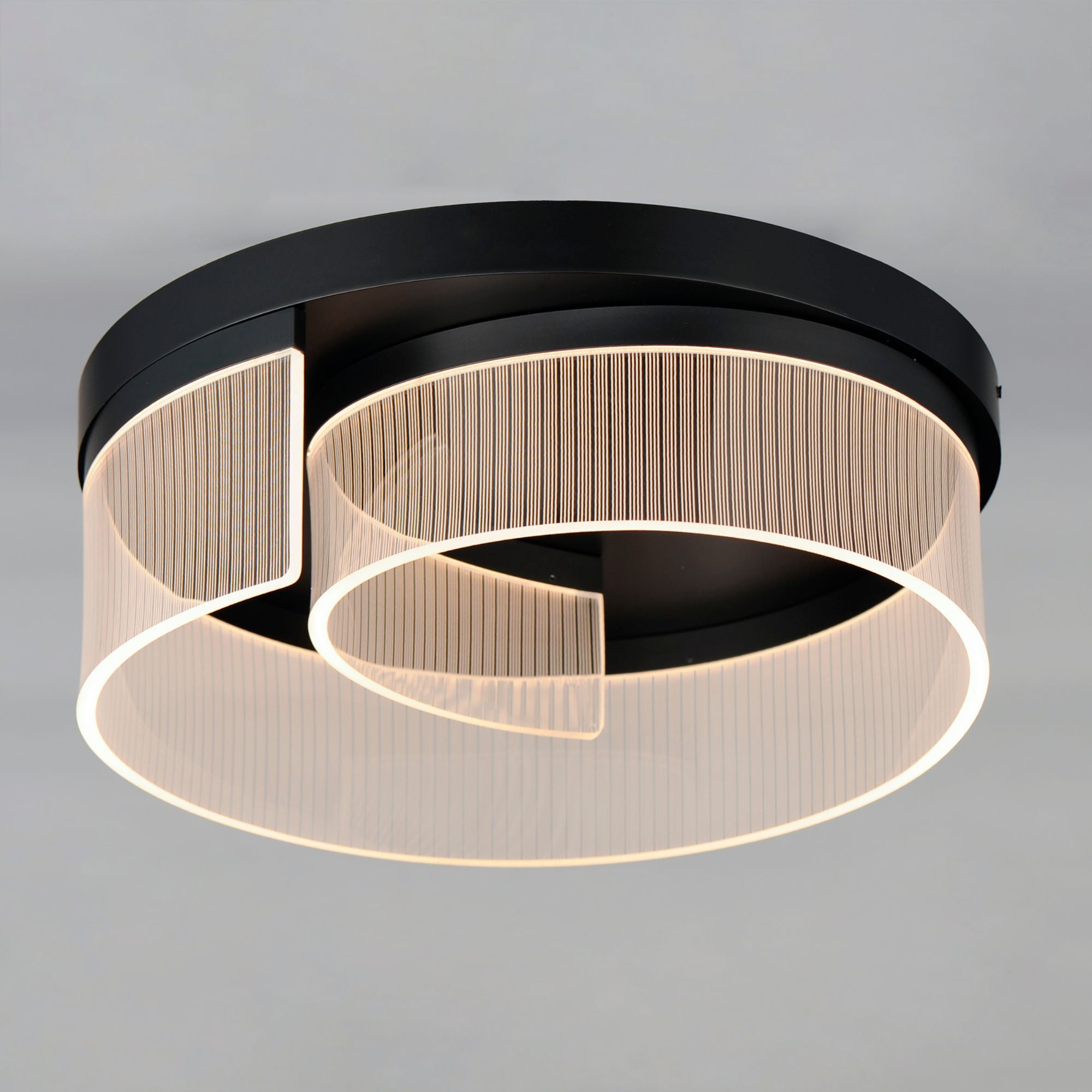 Sonata 20" LED Flush Mount, 1300 Lumens, Black Finish