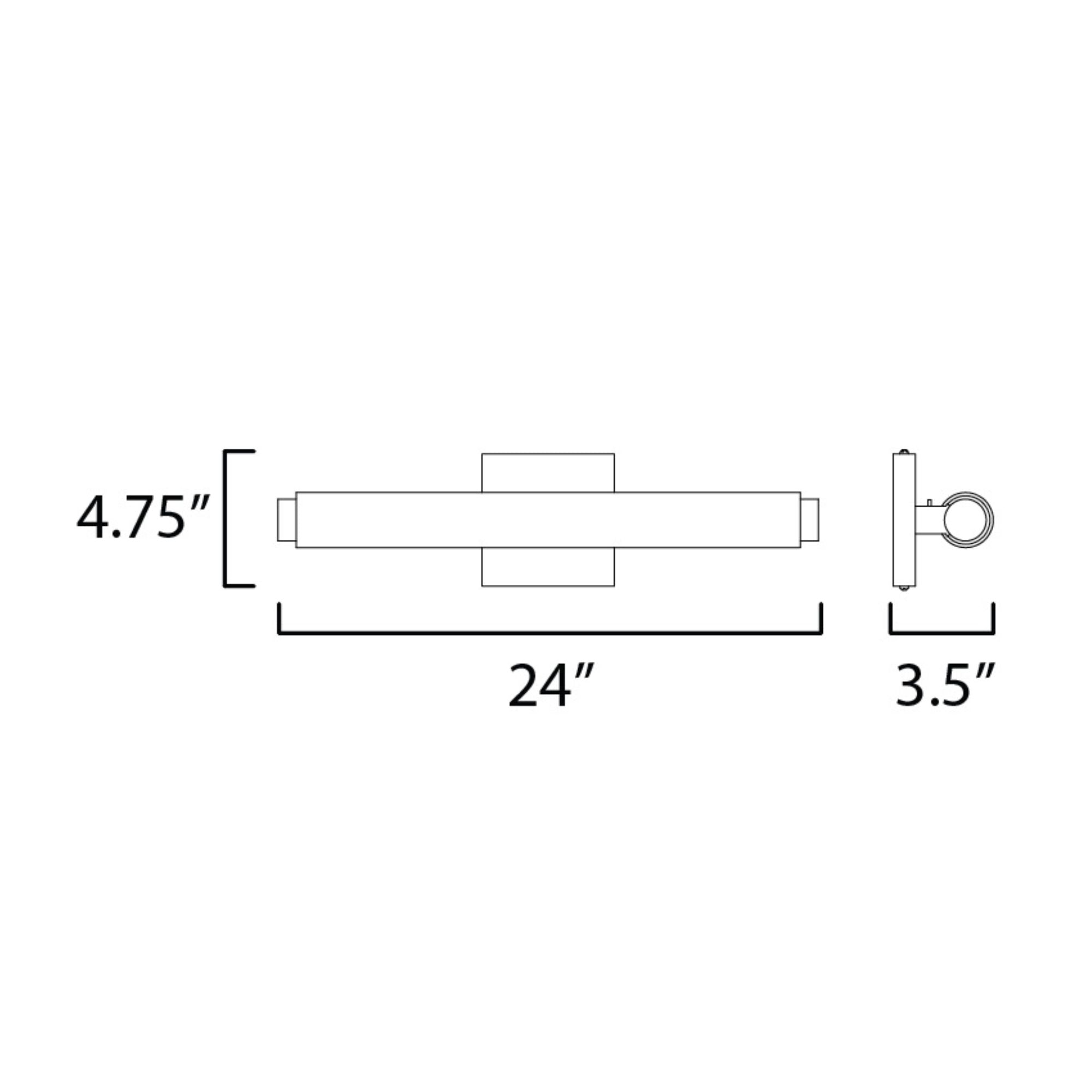 ET2 Lighting - Soprano 24" LED Bath Vanity, Polished Chrome Finish | Bees Lighting