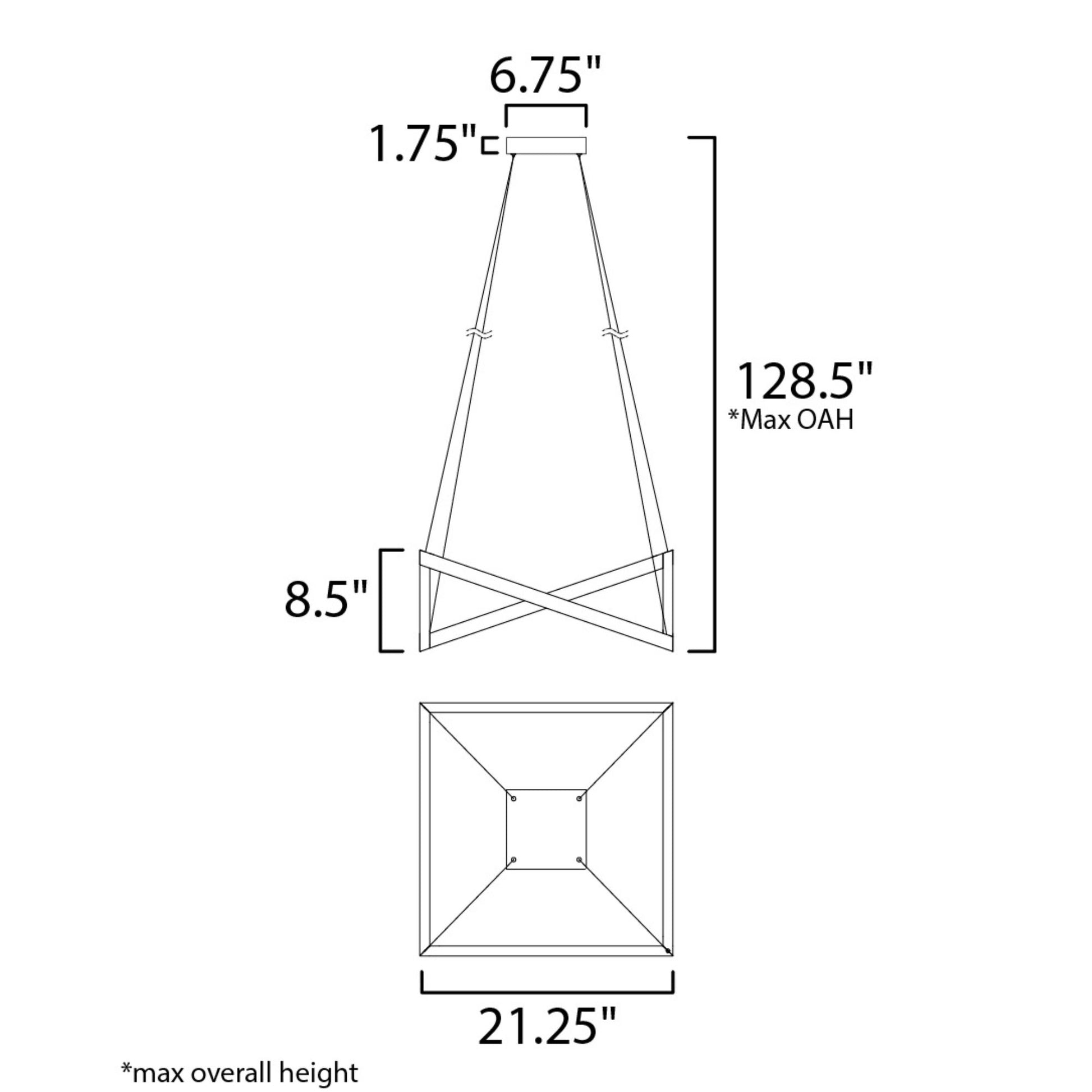 ET2 Lighting - Stealth 21" LED Pendant, Black Finish | Bees Lighting