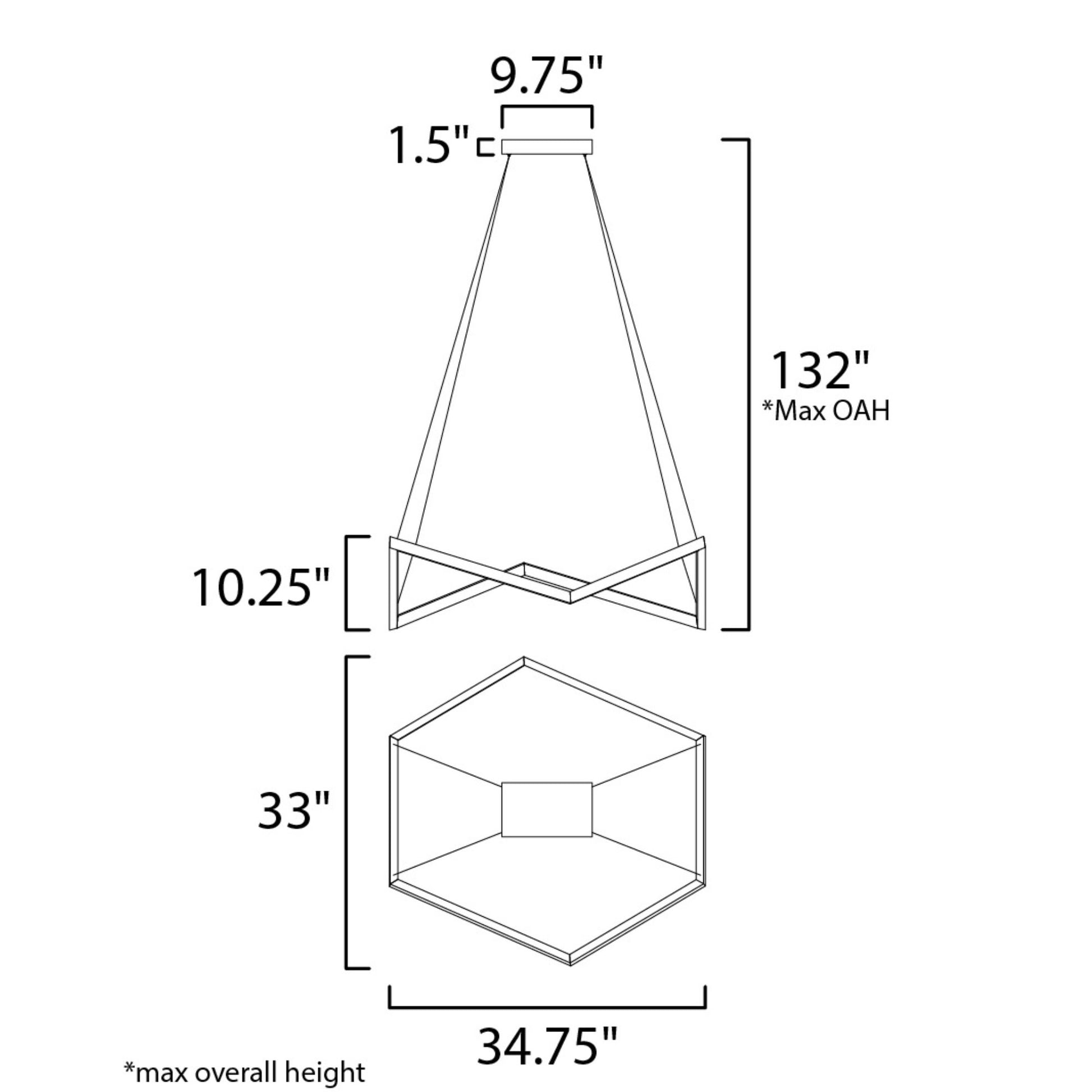 ET2 Lighting - Stealth 35" Linear LED Pendant, Black Finish | Bees Lighting