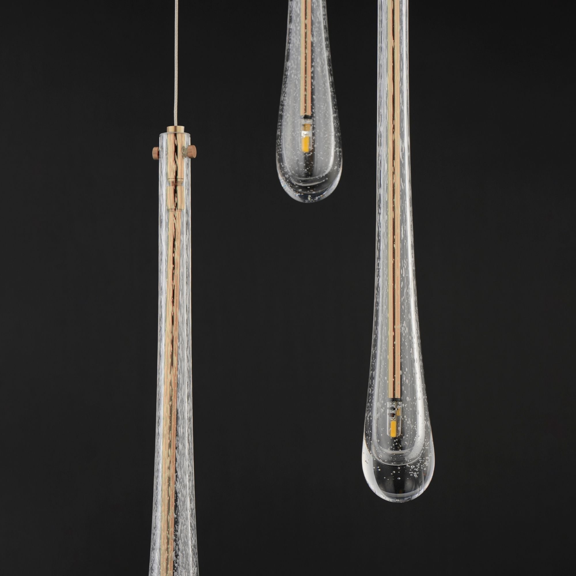 Stillo 10" 3-Light LED Pendant, Gold Finish