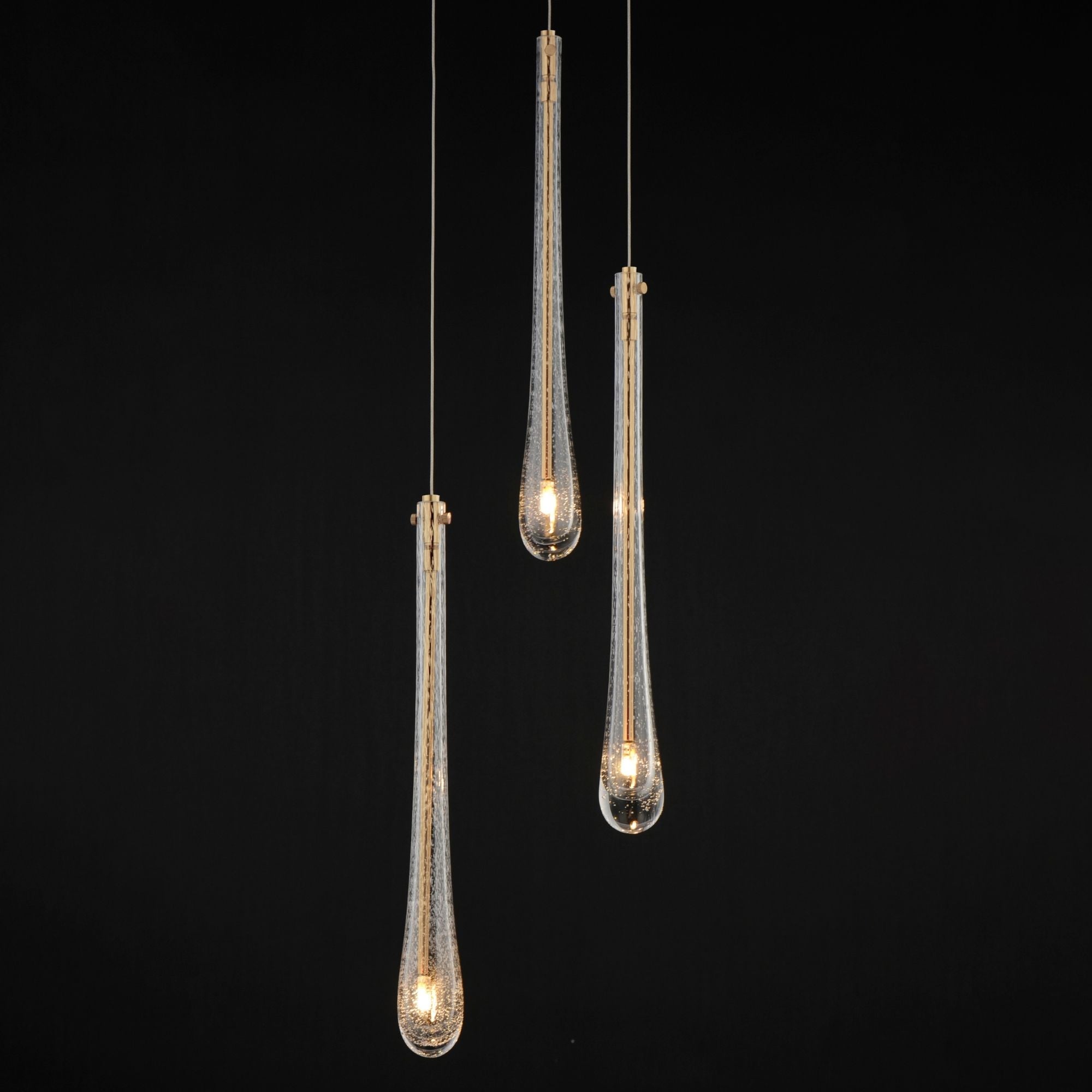 Stillo 10" 3-Light LED Pendant, Gold Finish