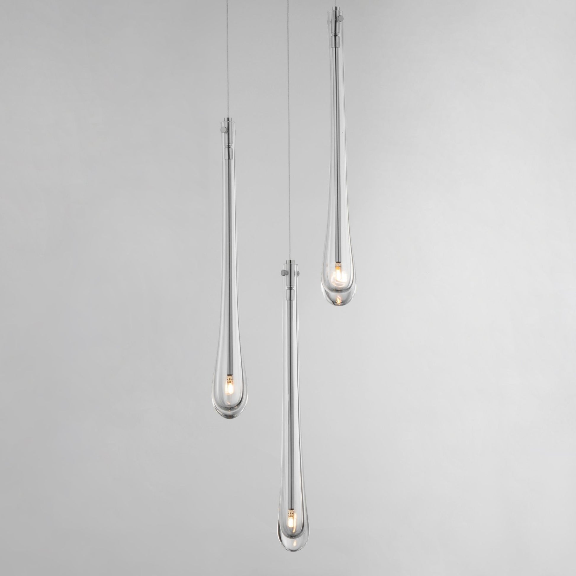 ET2 Lighting - Stillo 10" 3-Light LED Pendant, Satin Nickel Finish | Bees Lighting