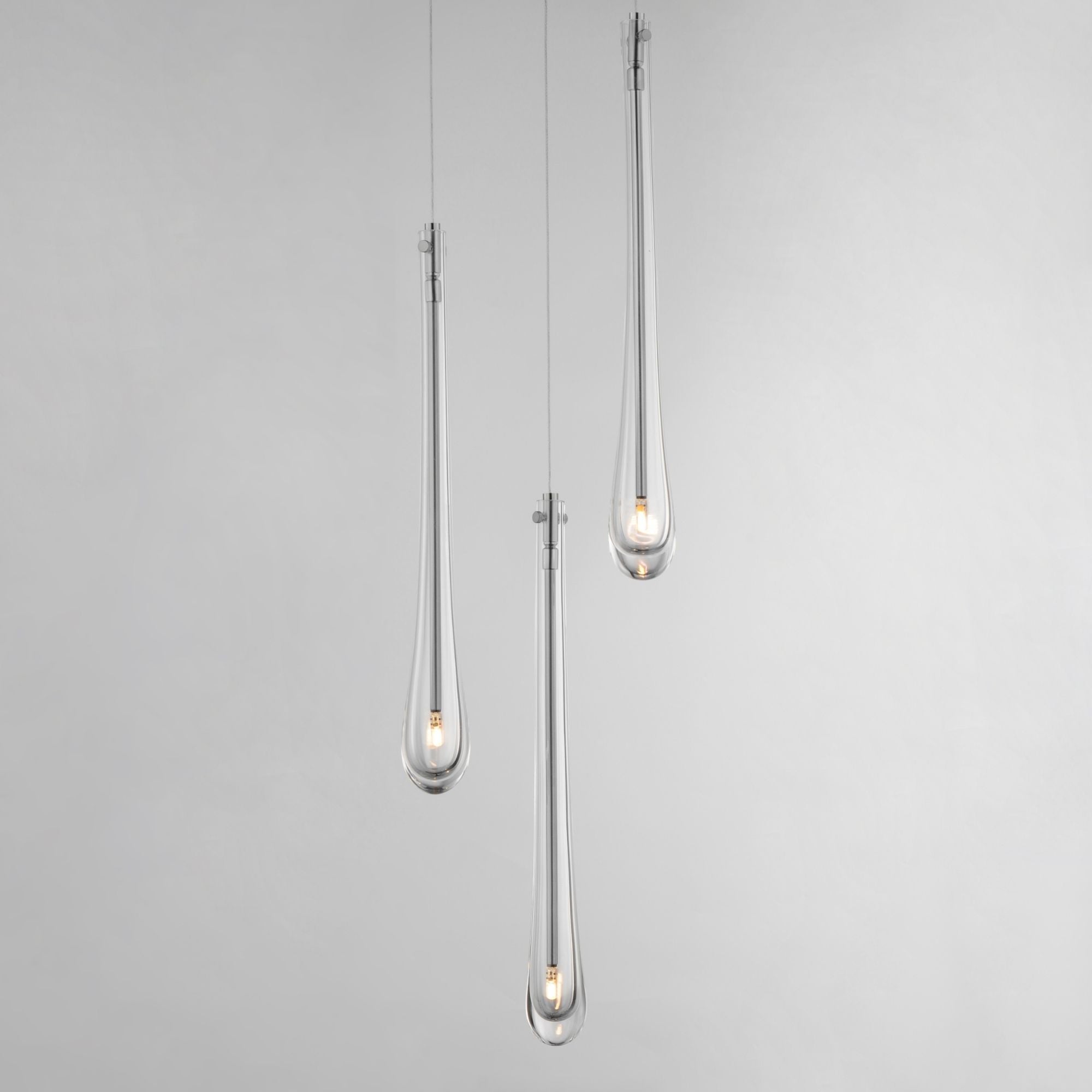 ET2 Lighting - Stillo 10" 3-Light LED Pendant, Satin Nickel Finish | Bees Lighting