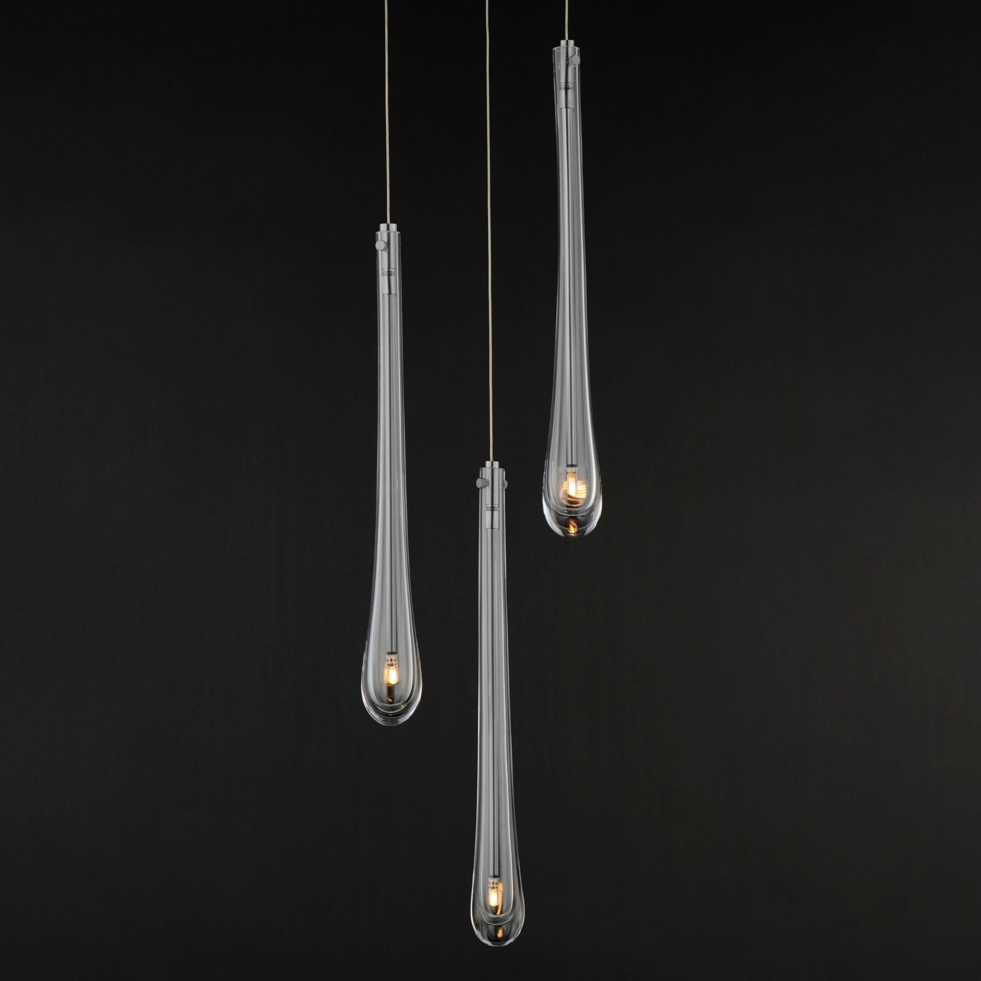 ET2 Lighting - Stillo 10" 3-Light LED Pendant, Satin Nickel Finish | Bees Lighting