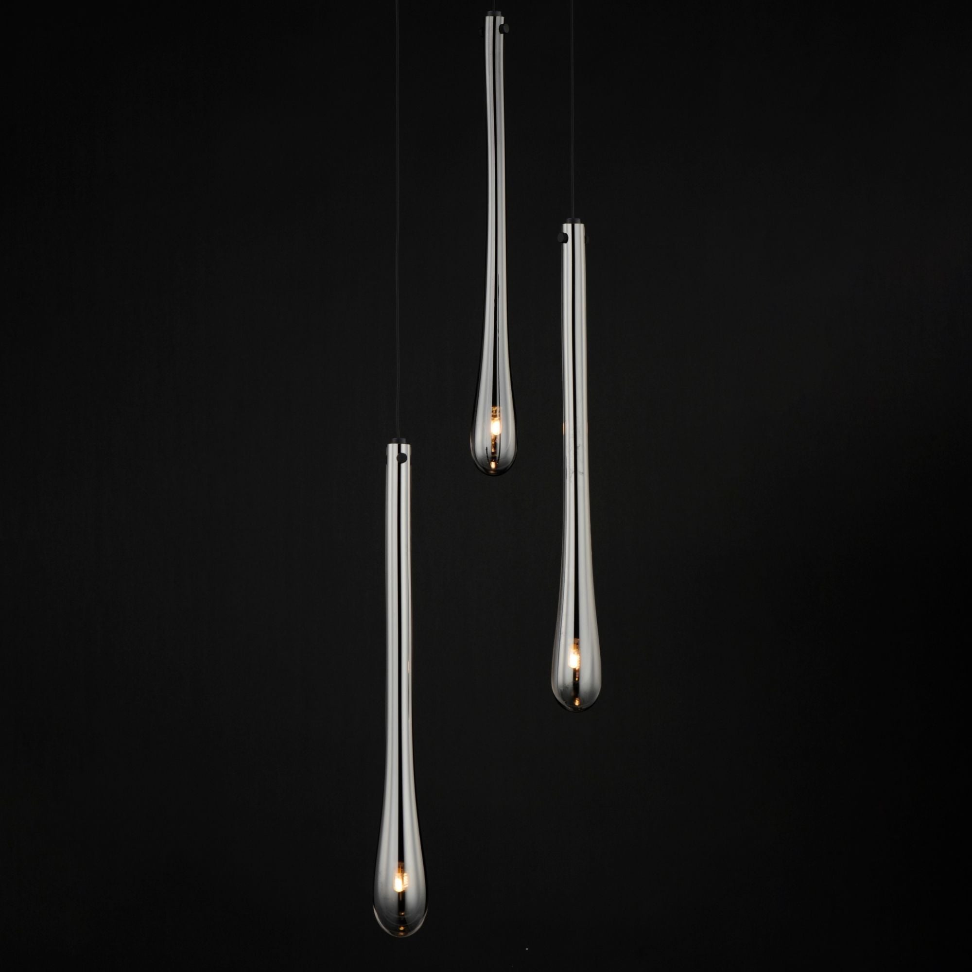 ET2 Lighting - Stillo 10" 3-Light LED Pendant, Black Finish | Bees Lighting