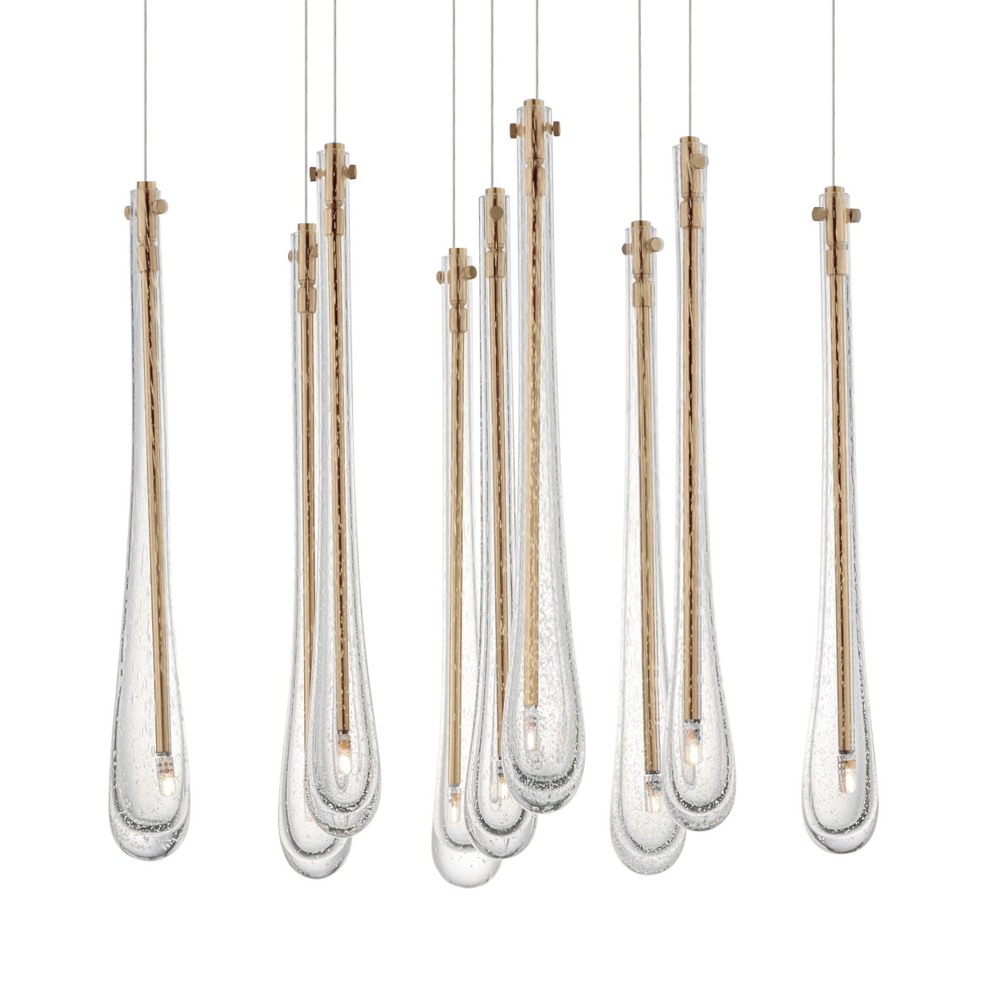 Stillo 17" 9-Light LED Pendant, Gold Finish