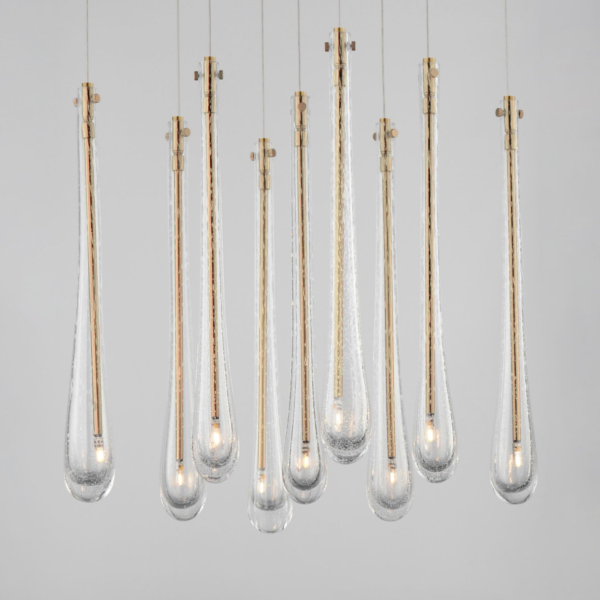 ET2 Lighting - Stillo 17" 9-Light LED Pendant, Gold Finish | Bees Lighting
