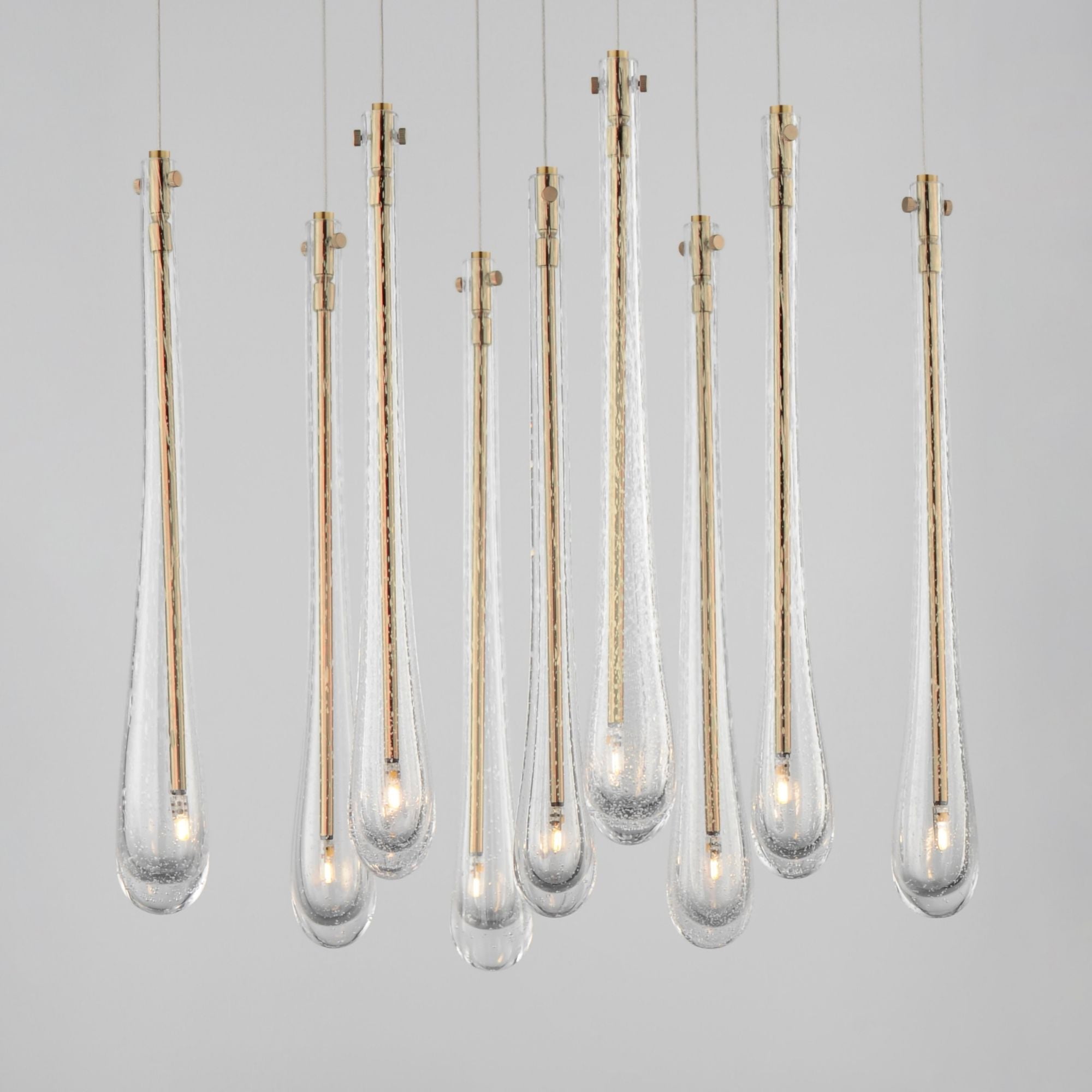 ET2 Lighting - Stillo 17" 9-Light LED Pendant, Gold Finish | Bees Lighting