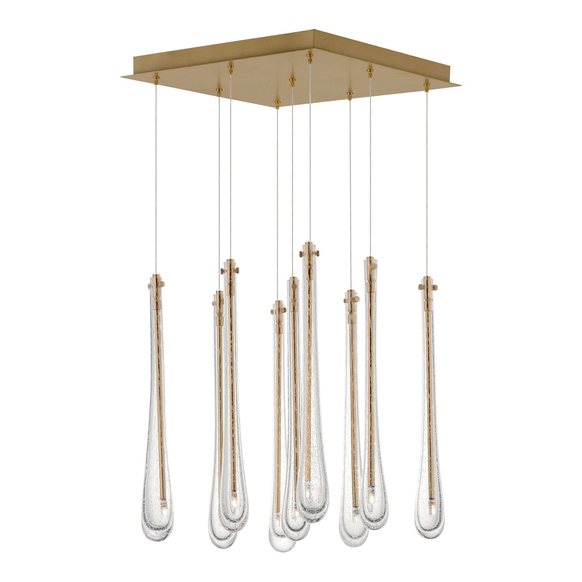 ET2 Lighting - Stillo 17" 9-Light LED Pendant, Gold Finish | Bees Lighting