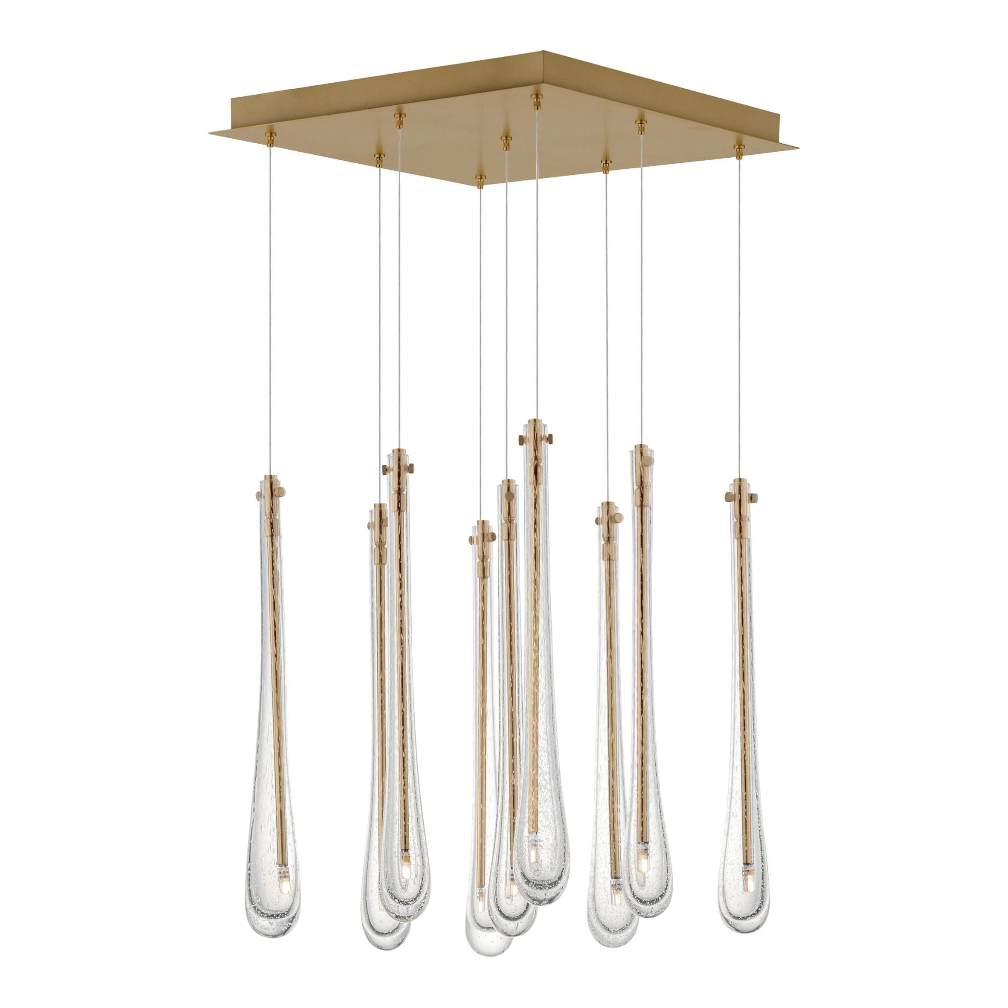 ET2 Lighting - Stillo 17" 9-Light LED Pendant, Gold Finish | Bees Lighting